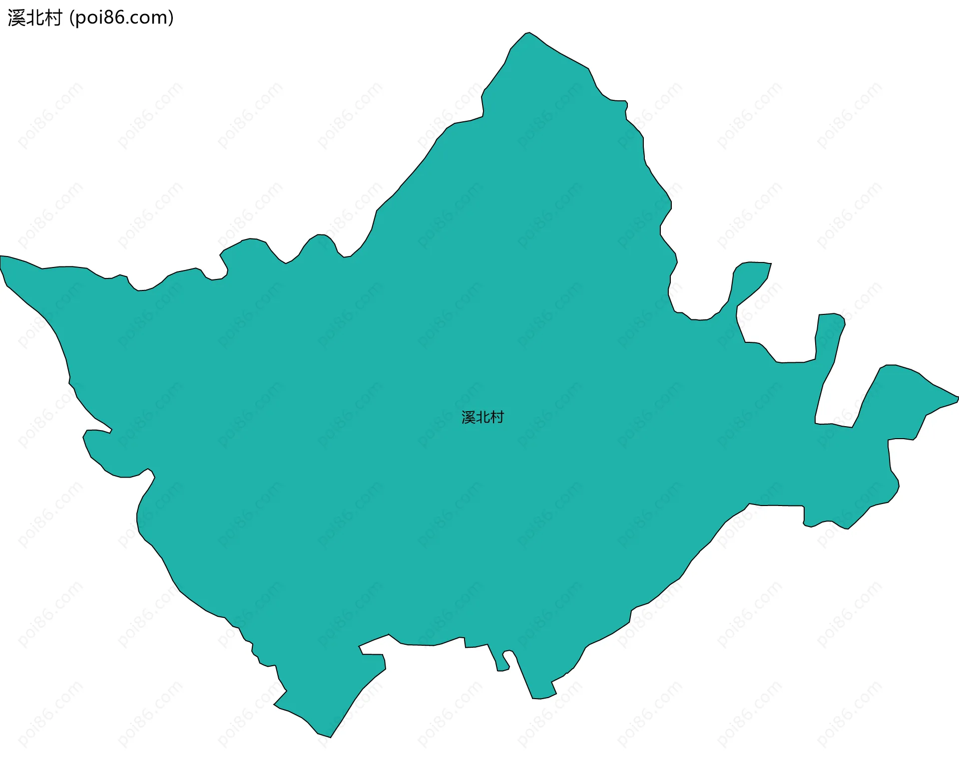 溪北村边界地图