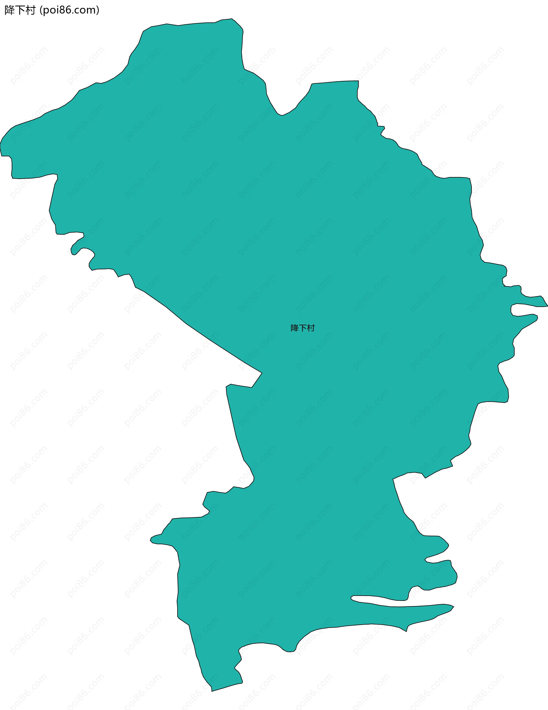 降下村边界地图