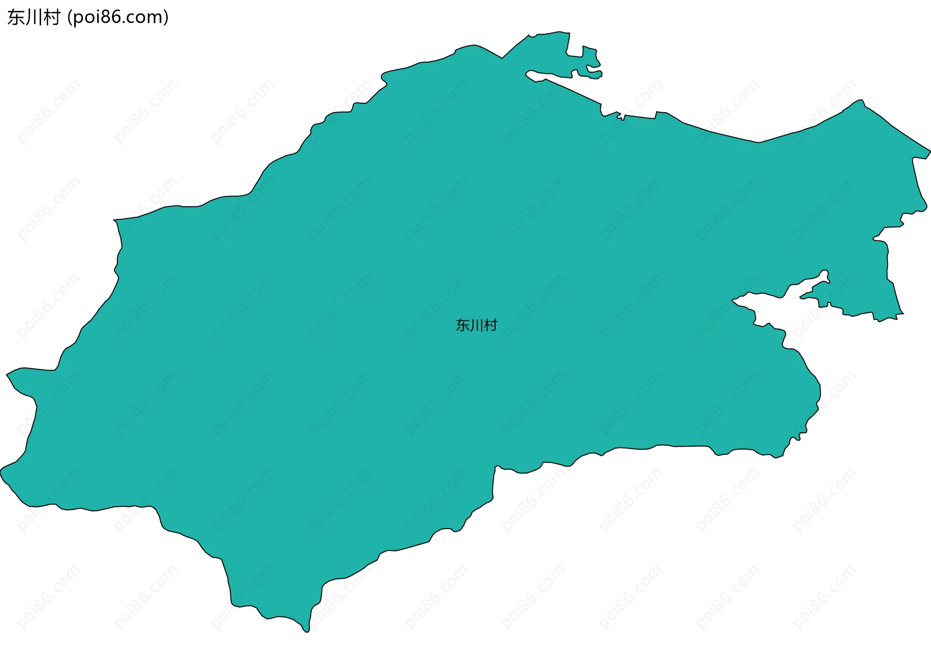 东川村边界地图