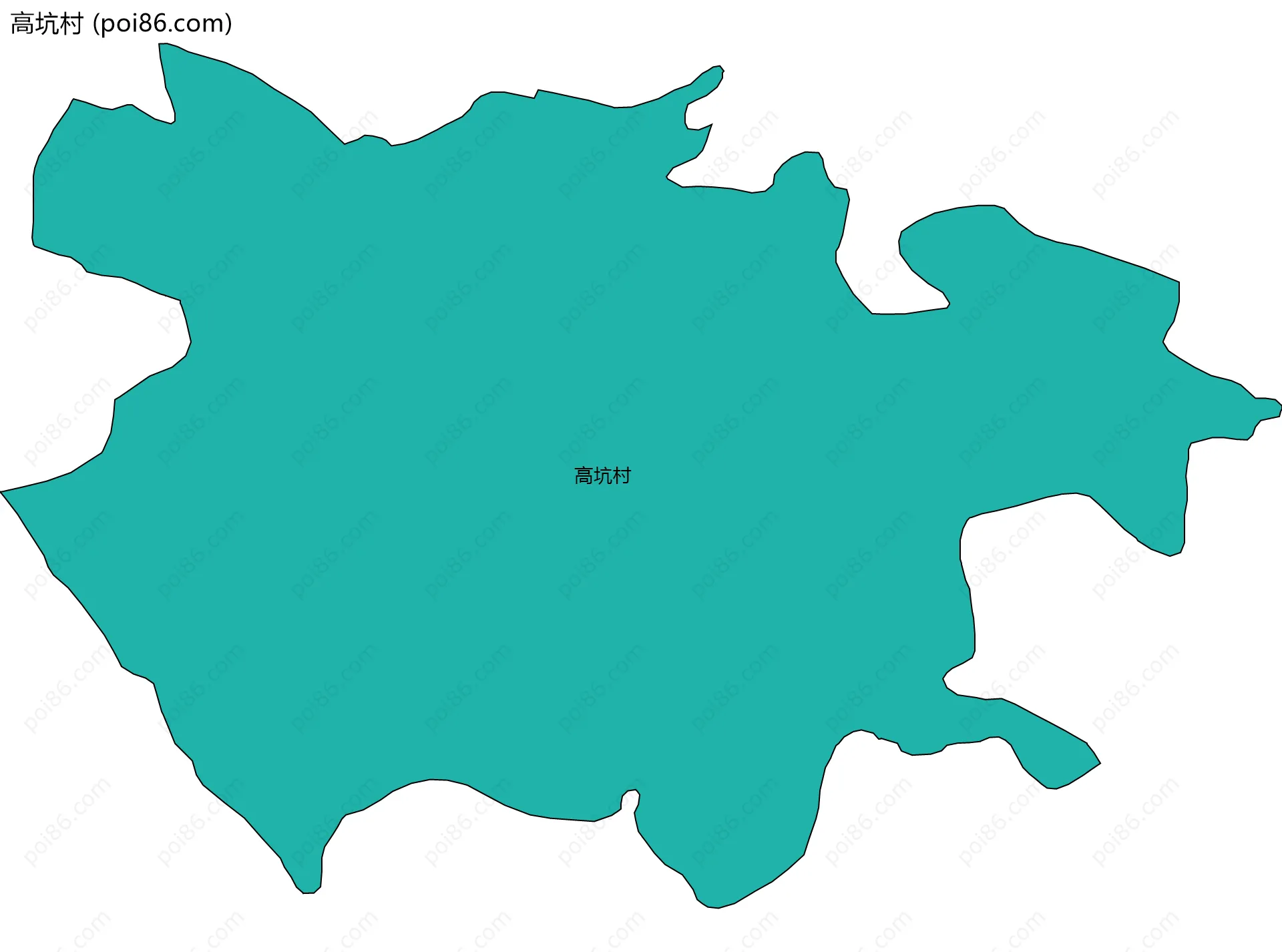 高坑村边界地图