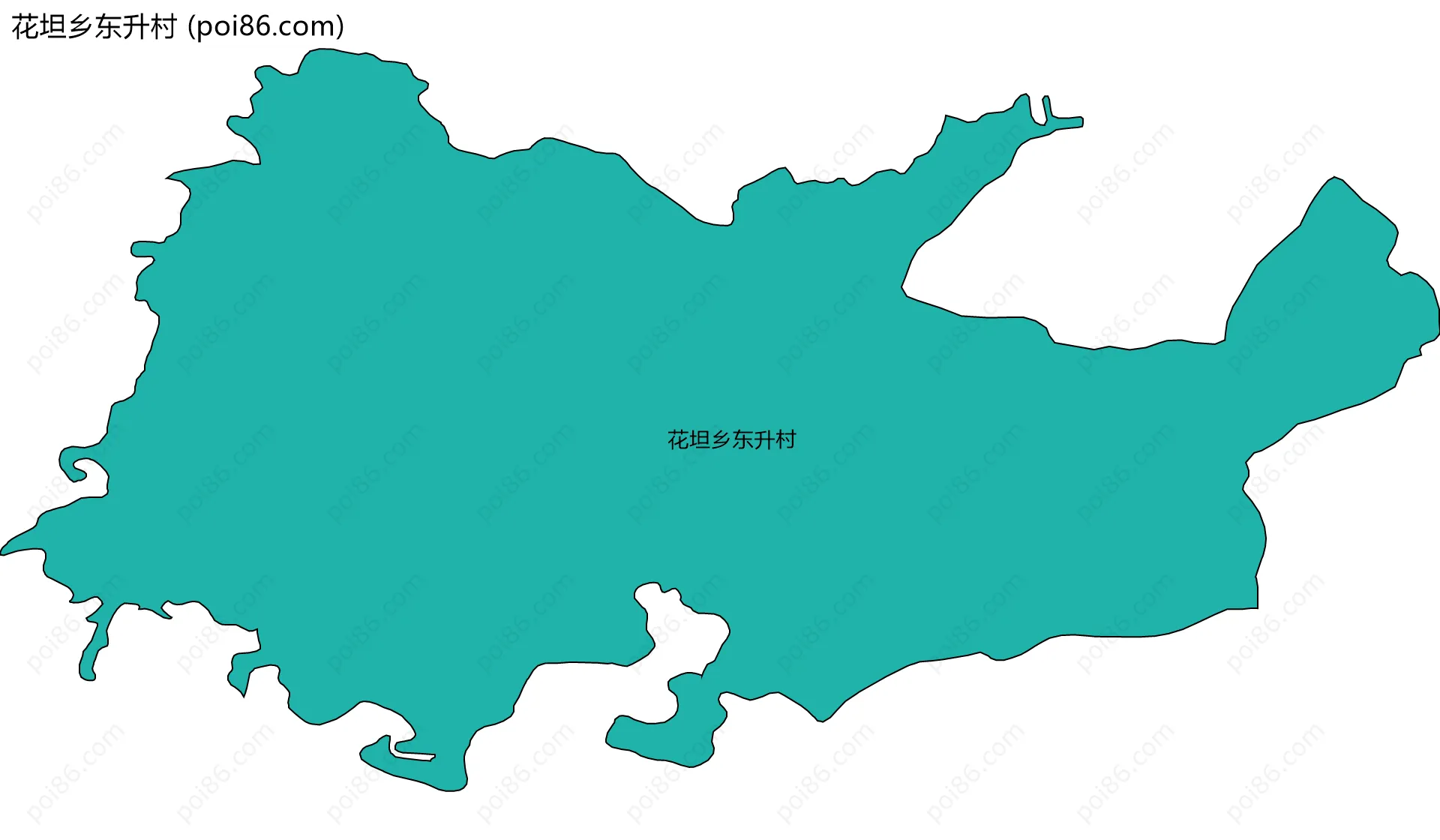 花坦乡东升村边界地图