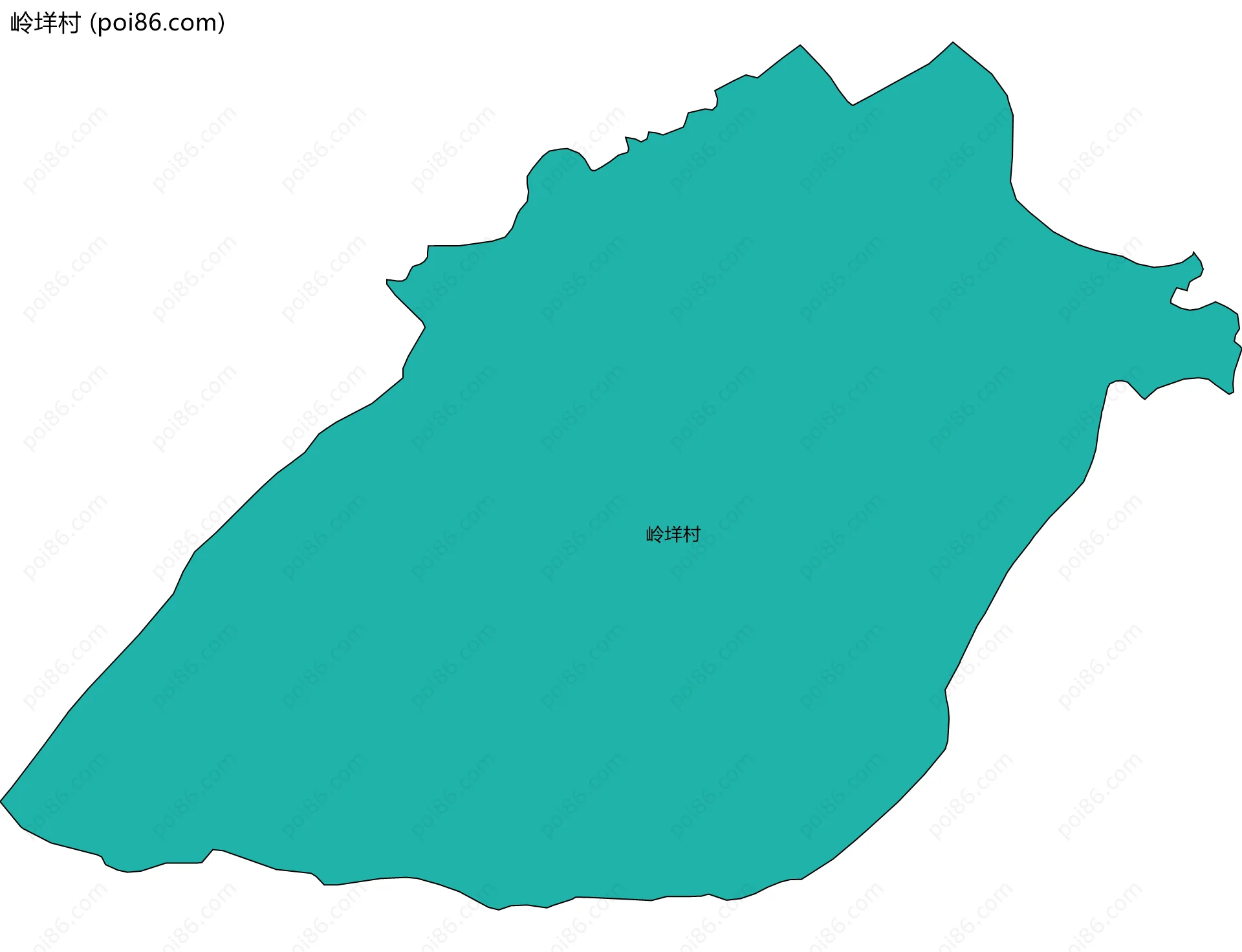 岭垟村边界地图