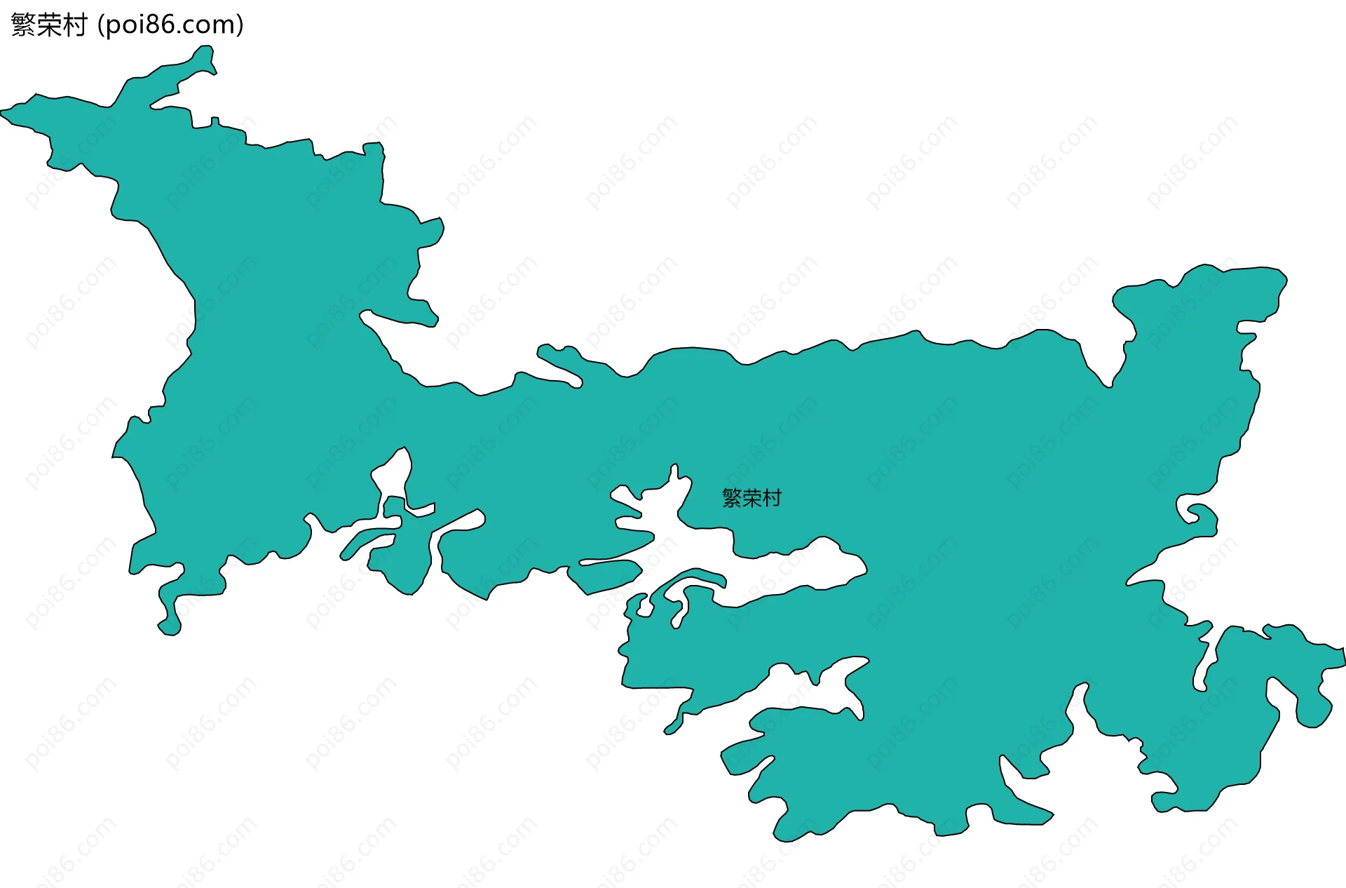 繁荣村边界地图