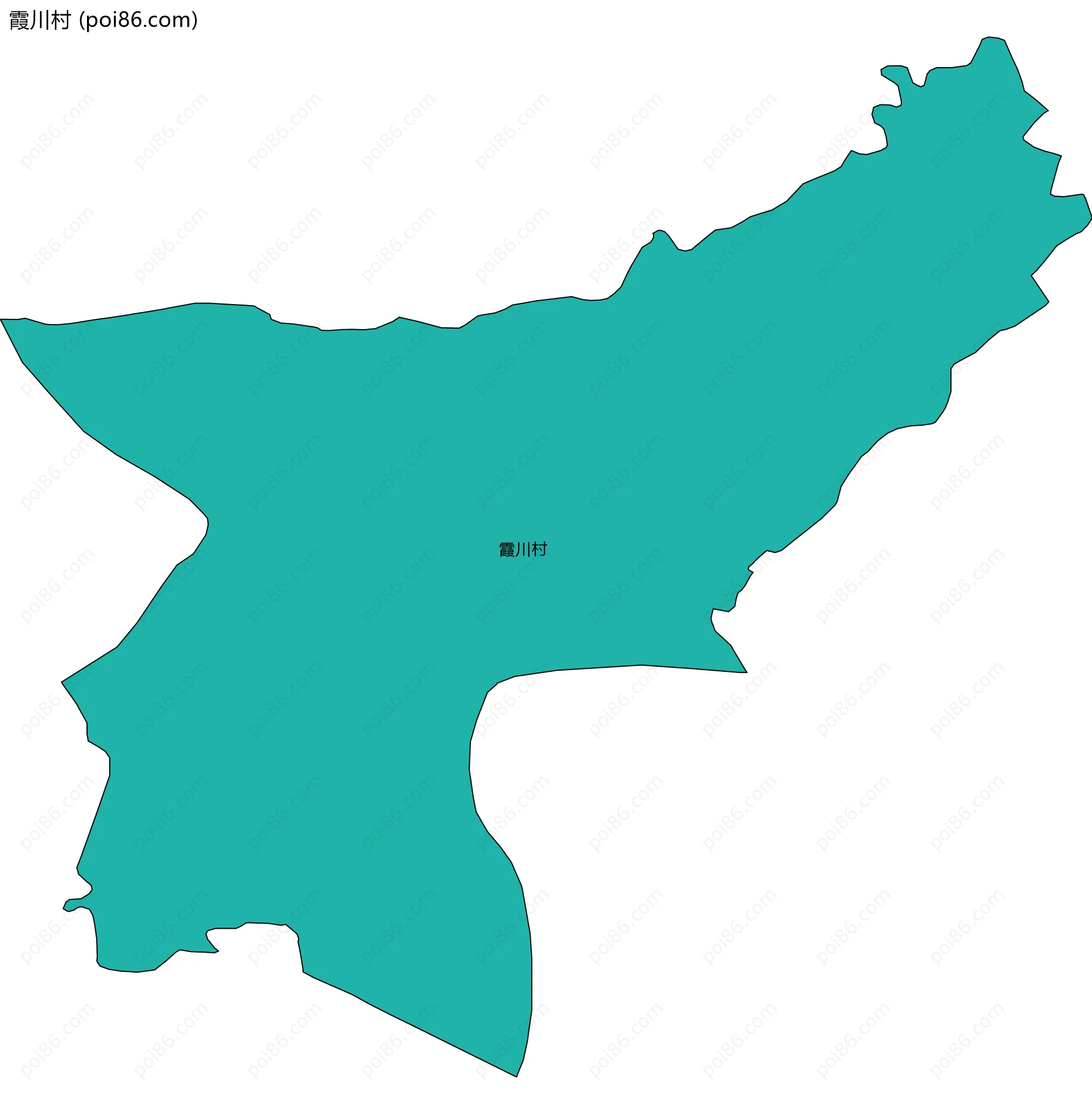 霞川村边界地图