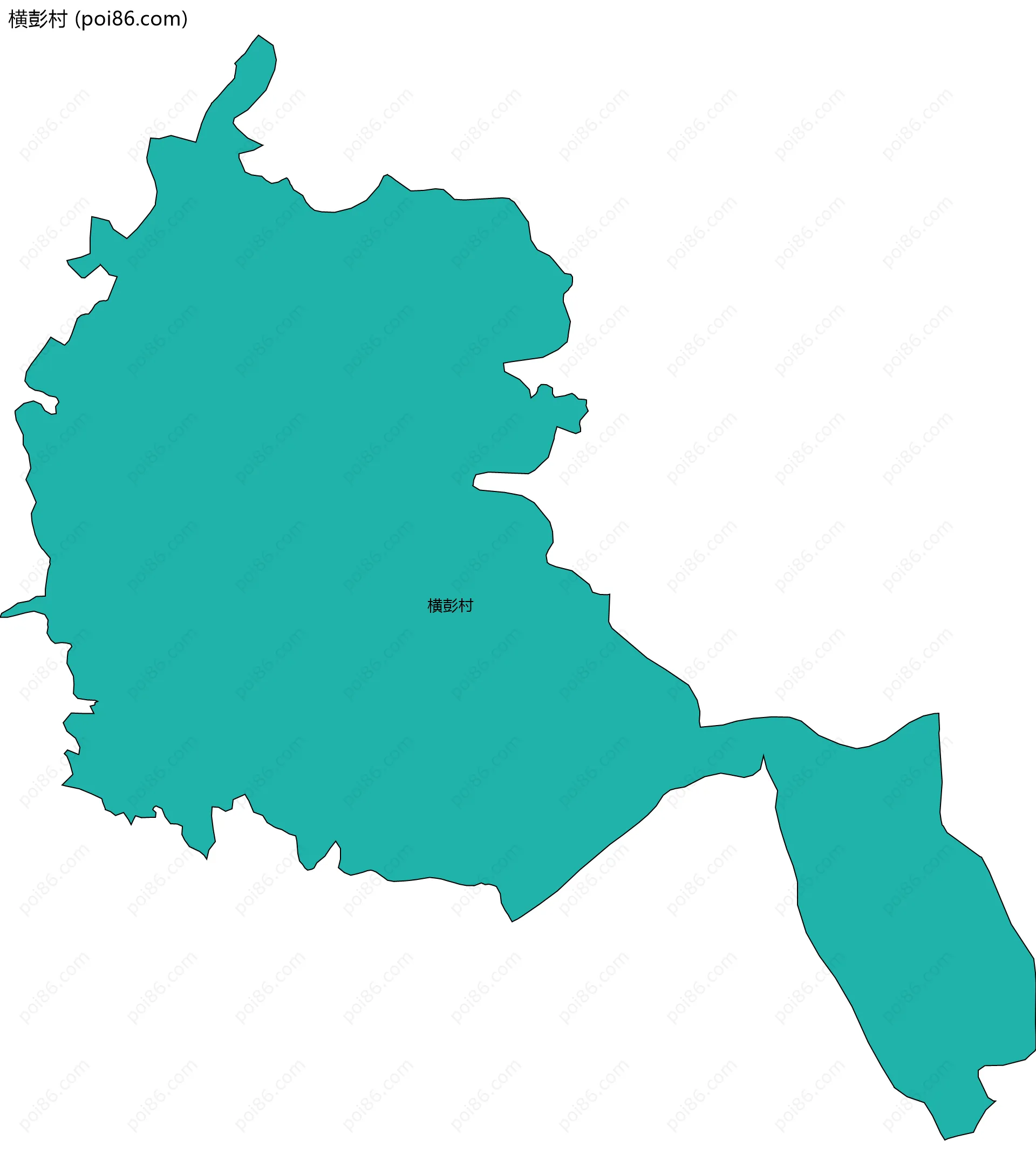 横彭村边界地图