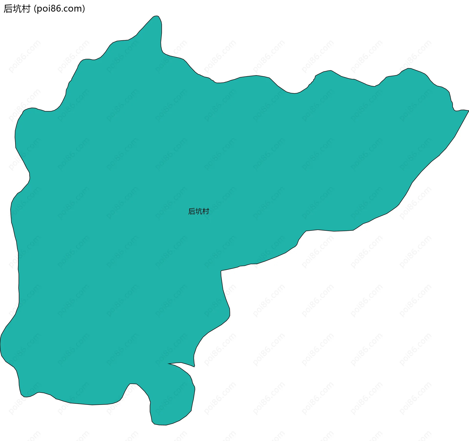 后坑村边界地图