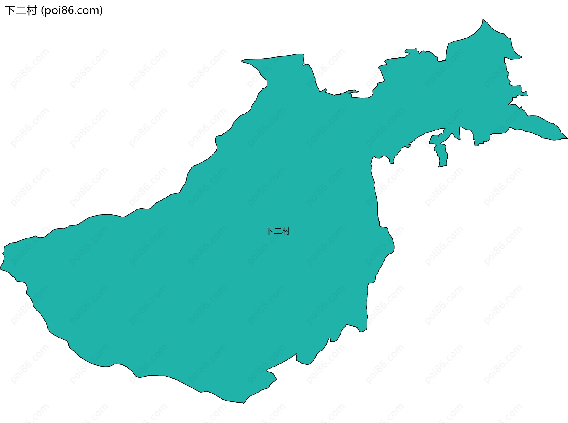 下二村边界地图