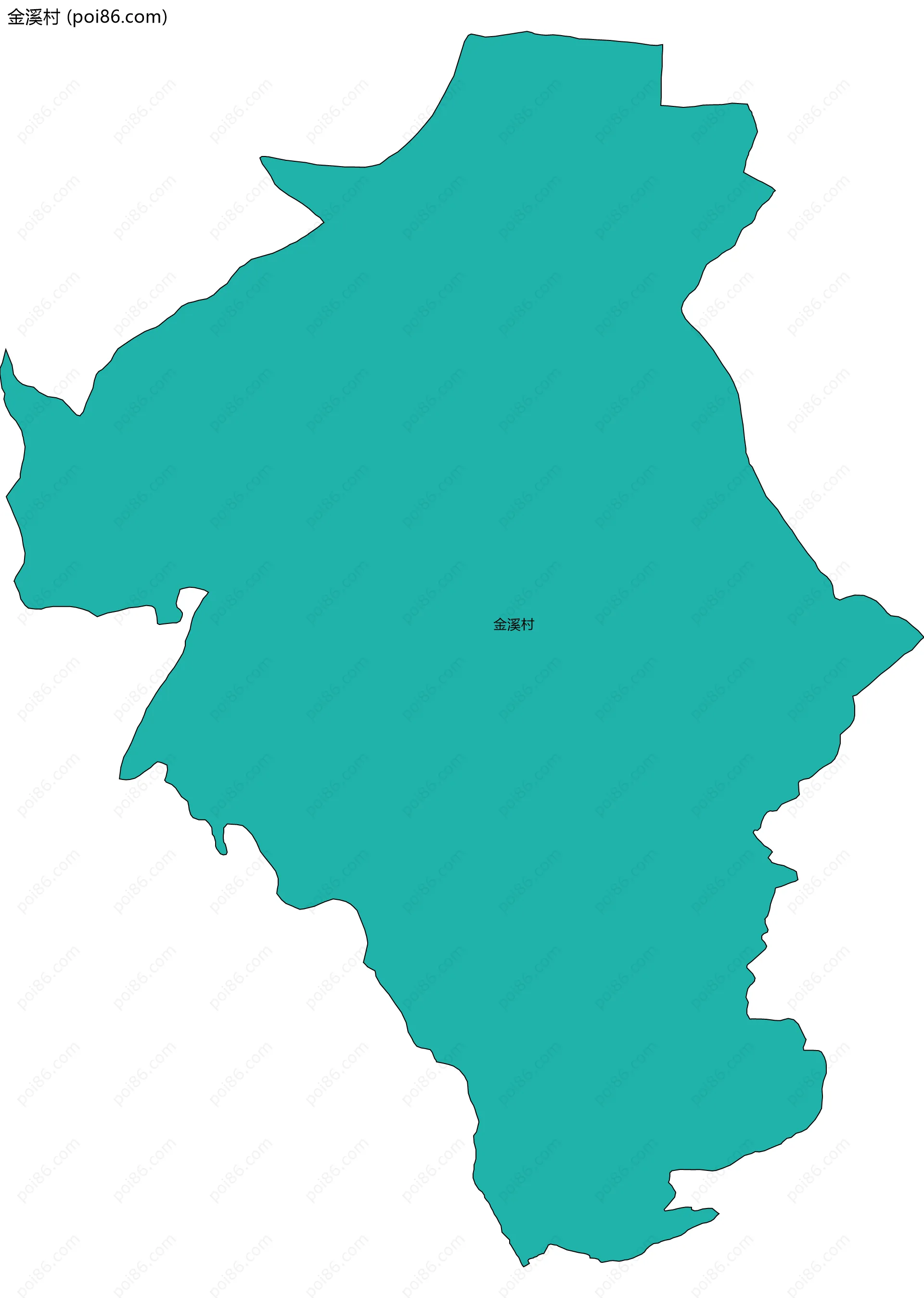 金溪村边界地图