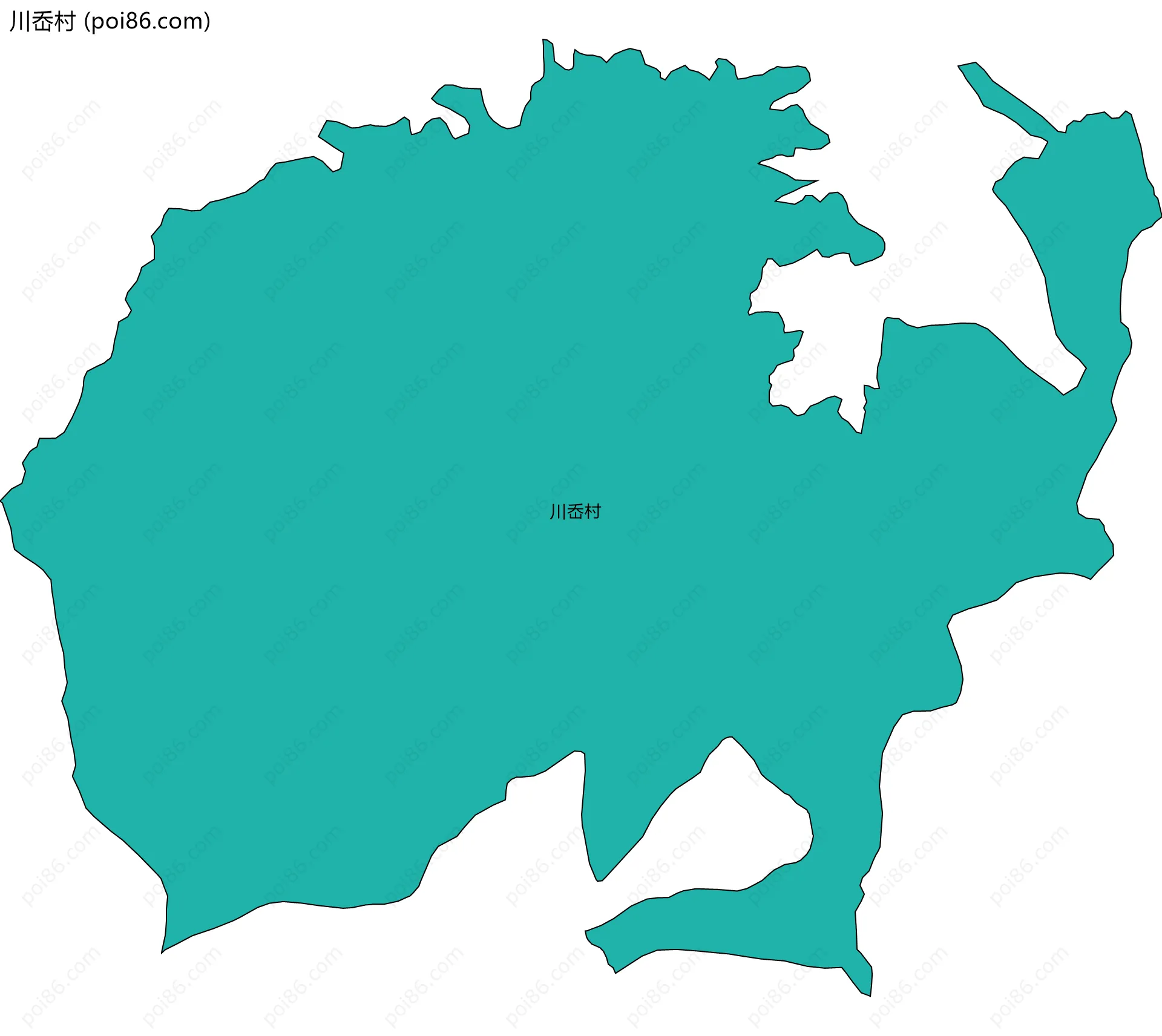 川岙村边界地图