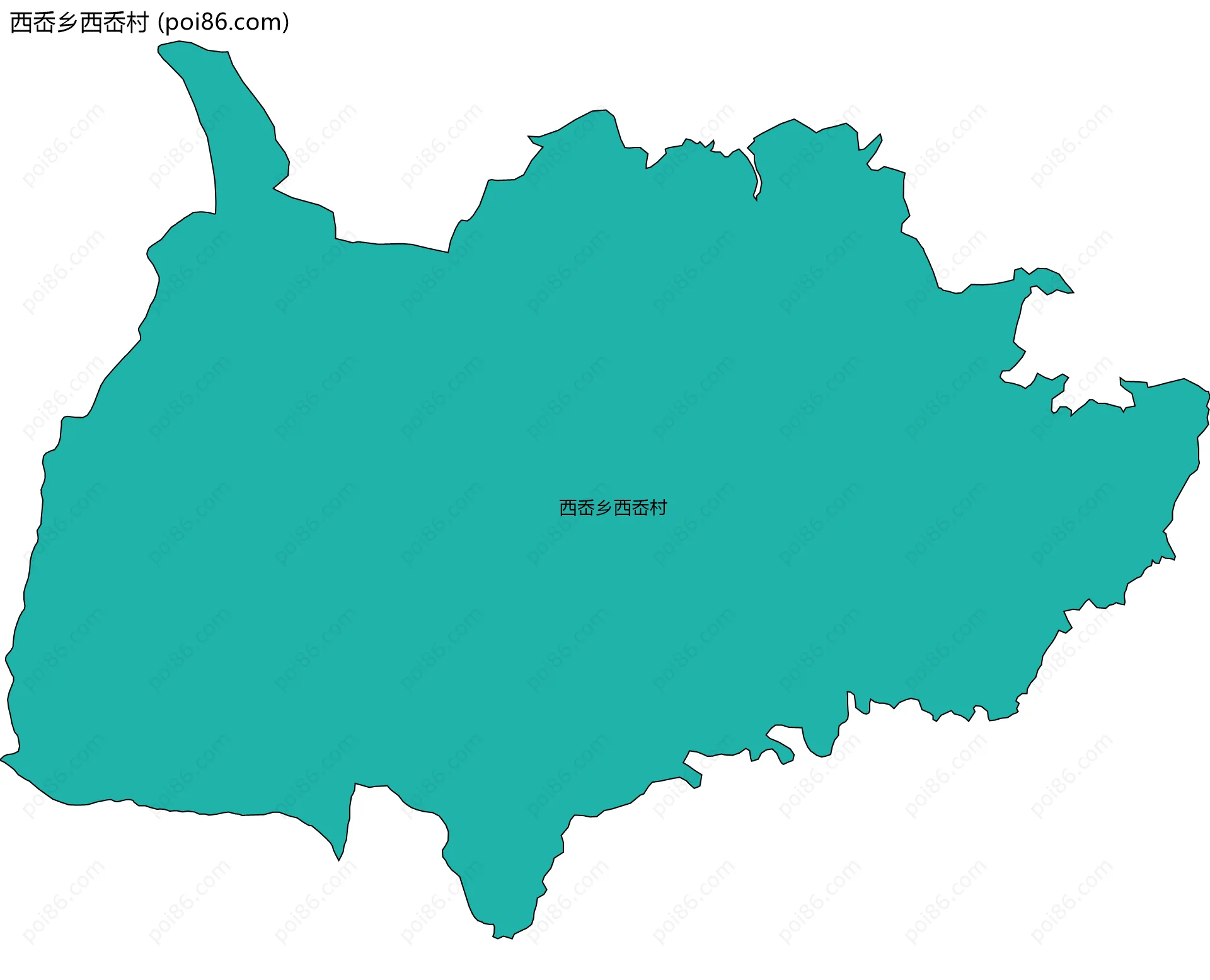 西岙乡西岙村边界地图