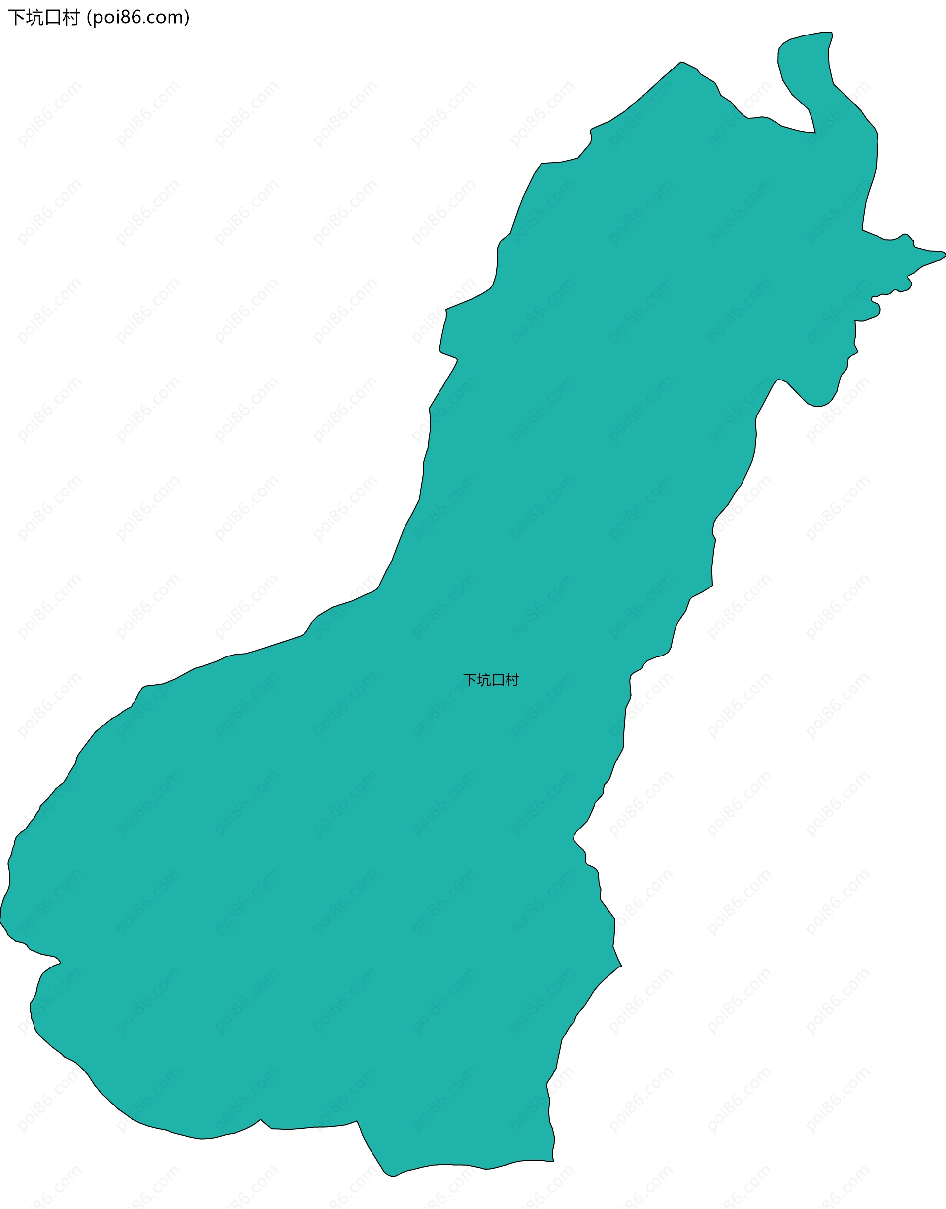 下坑口村边界地图