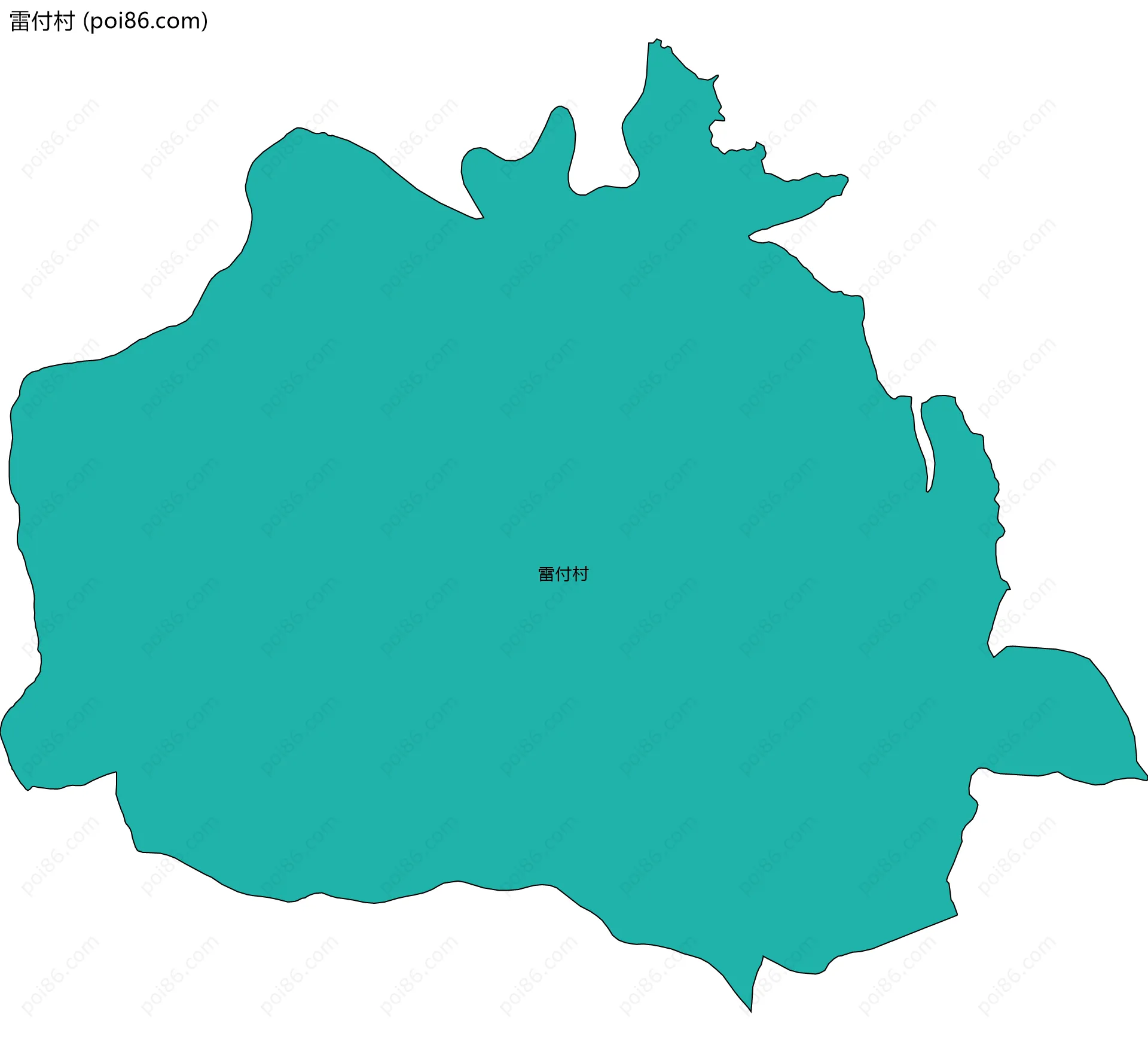 雷付村边界地图