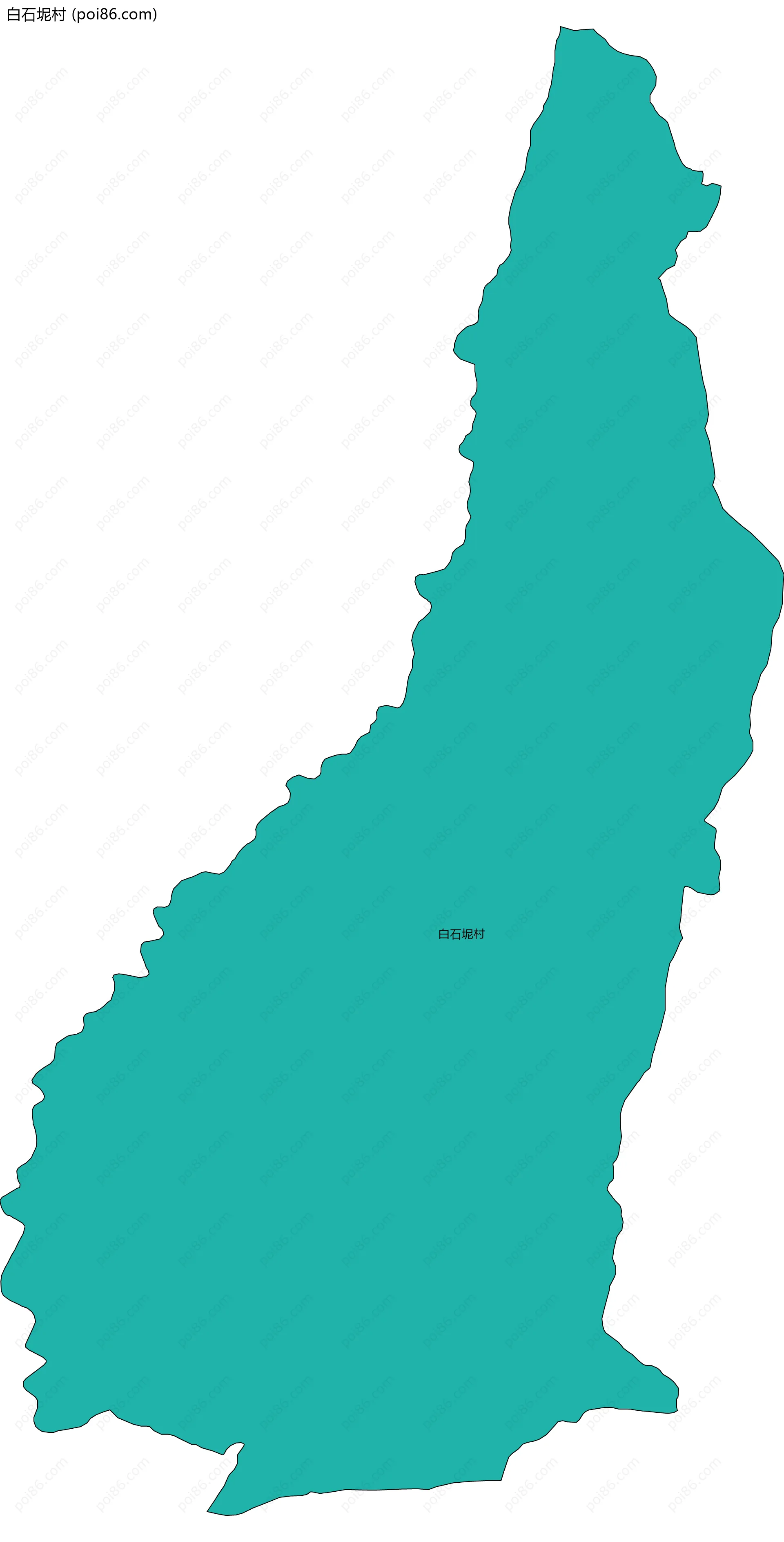 白石坭村边界地图