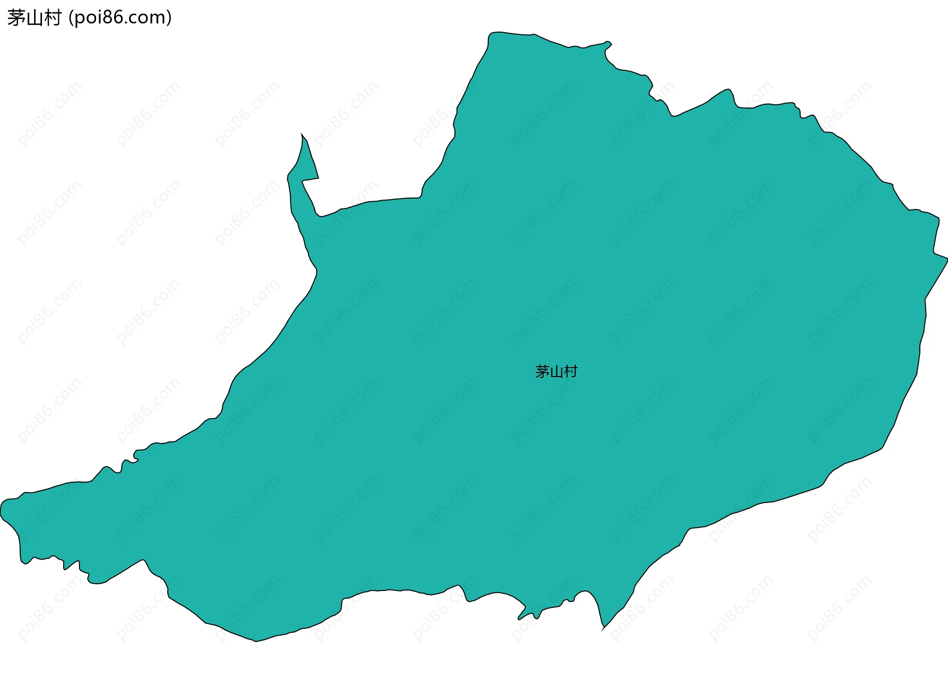 茅山村边界地图
