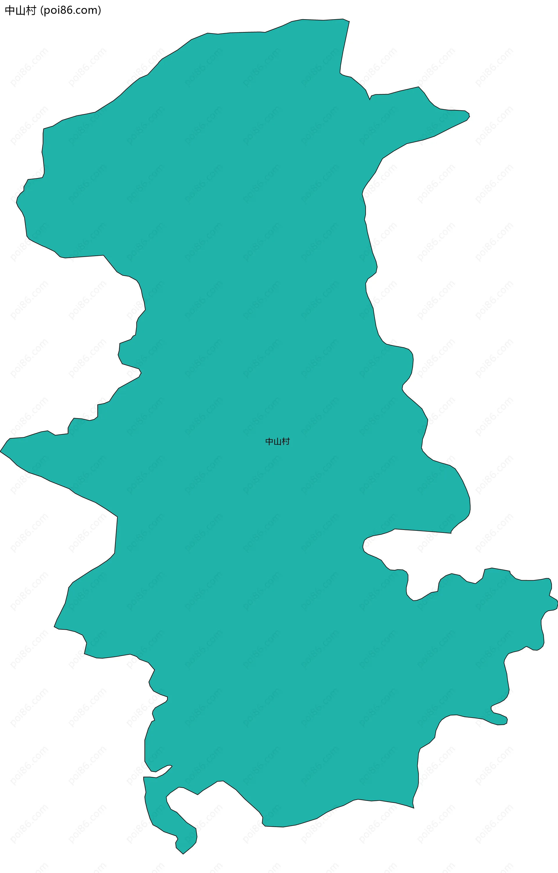 中山村边界地图