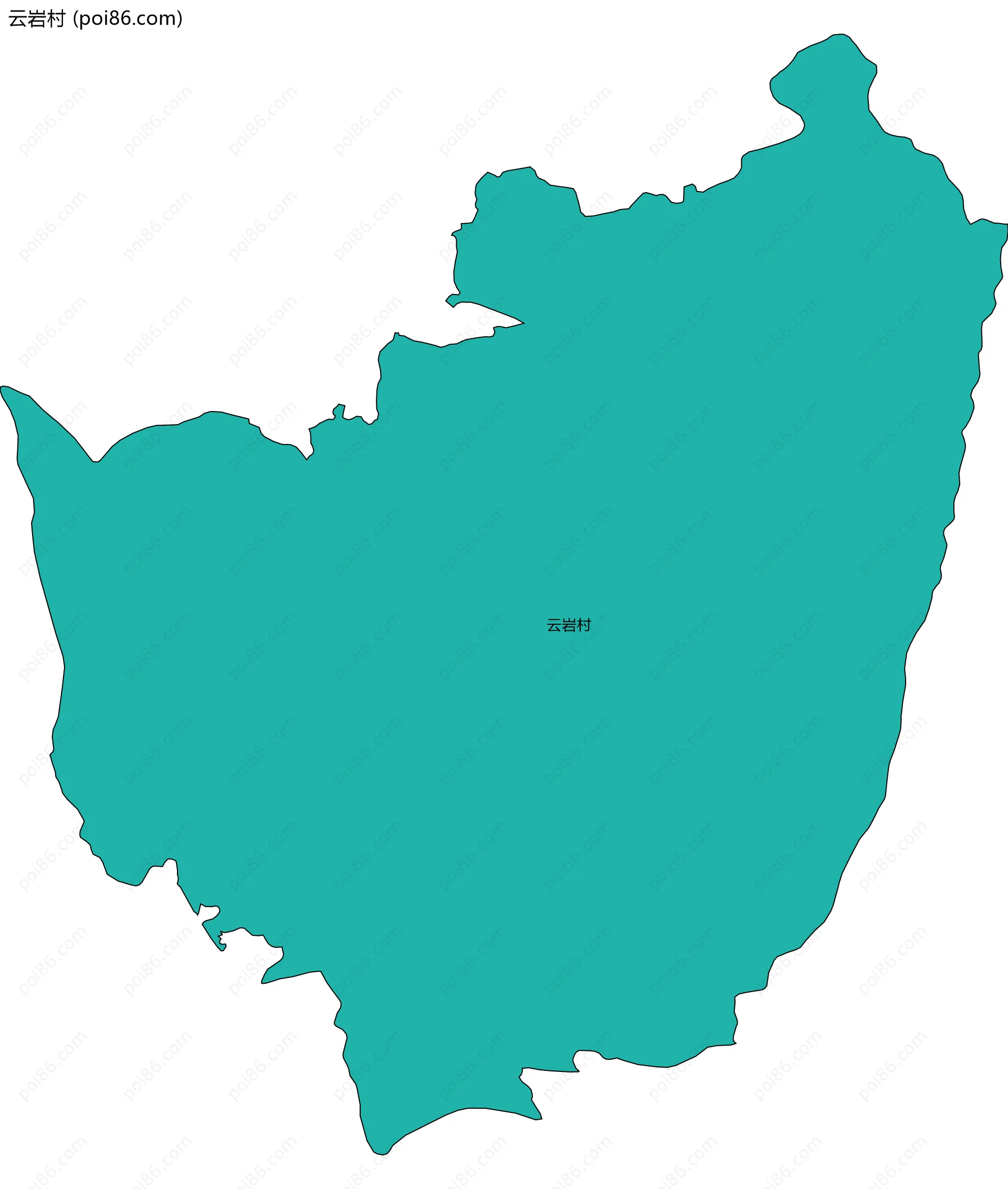 云岩村边界地图