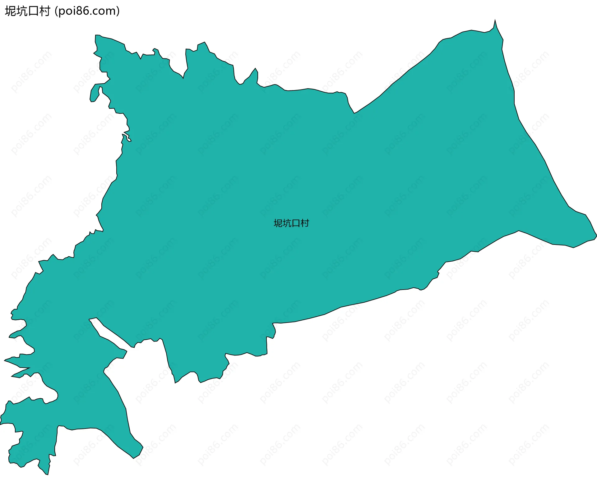 坭坑口村边界地图
