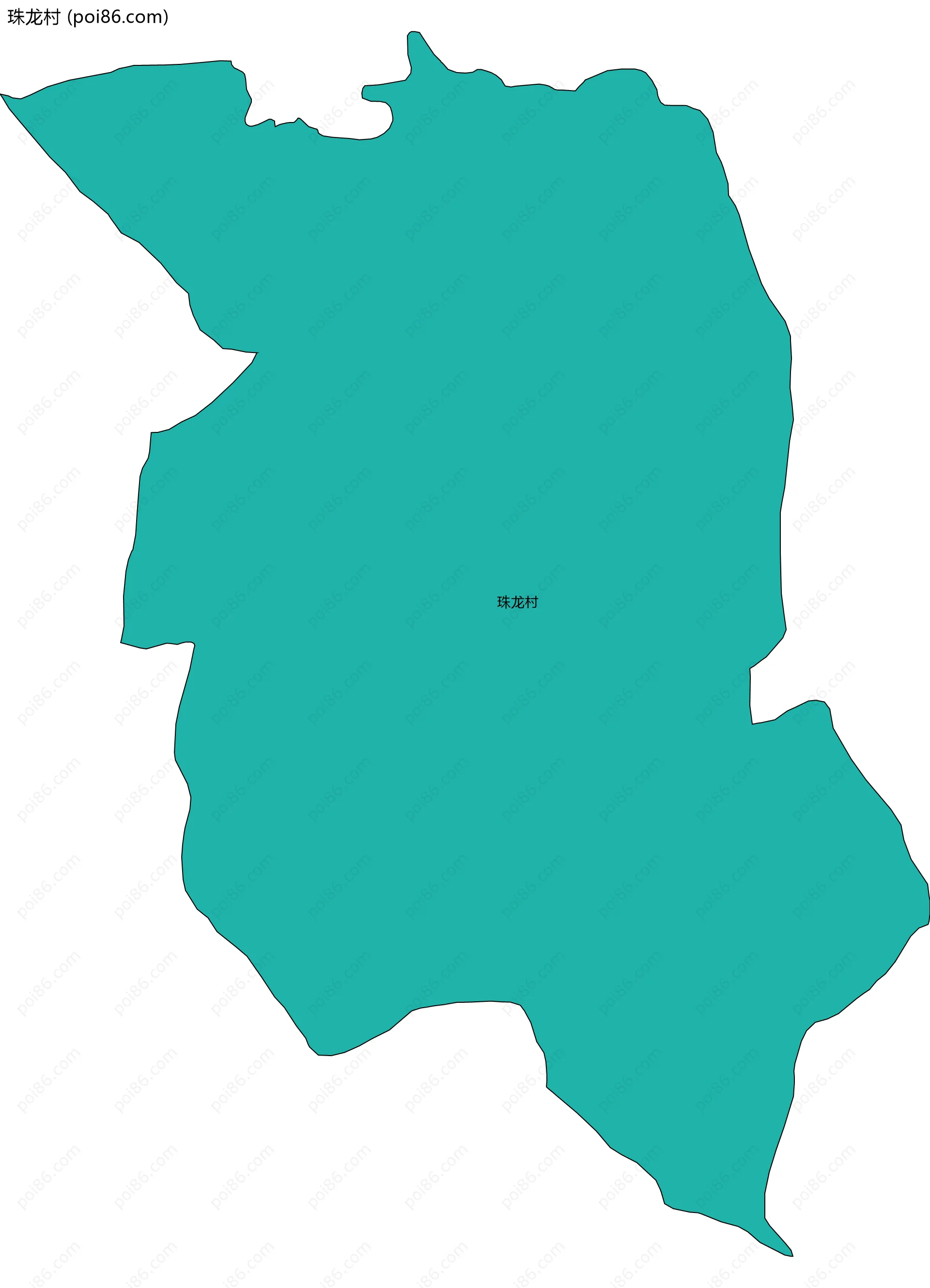 珠龙村边界地图