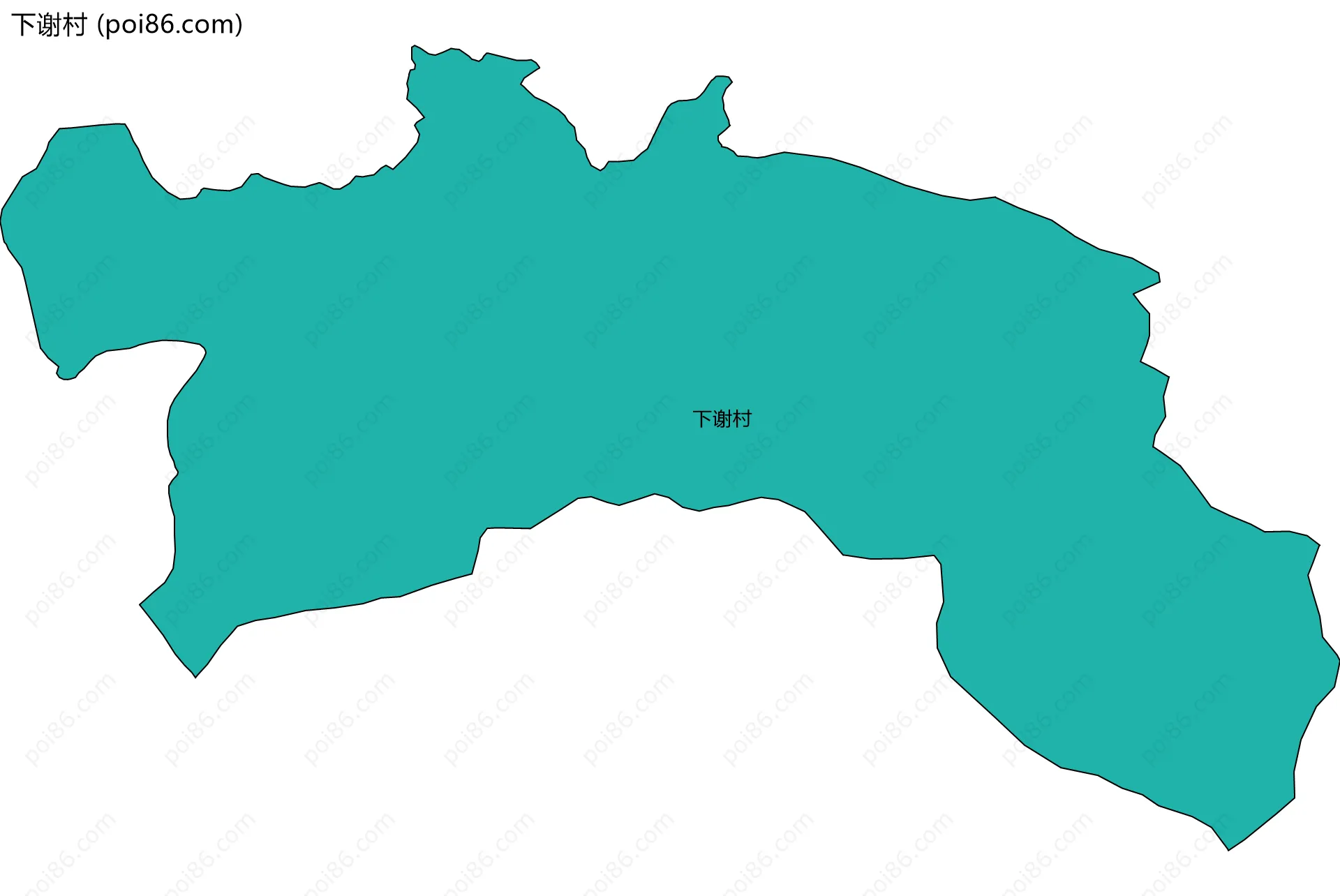 下谢村边界地图