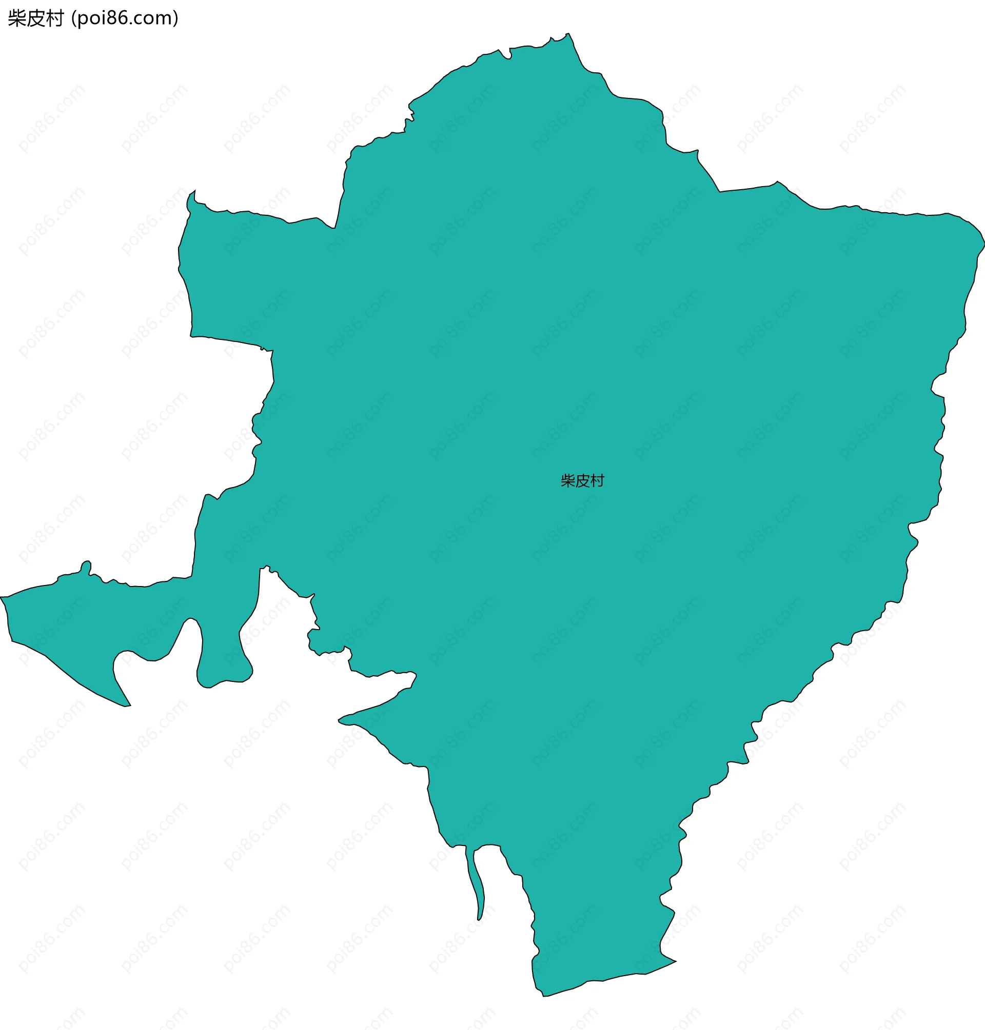 柴皮村边界地图