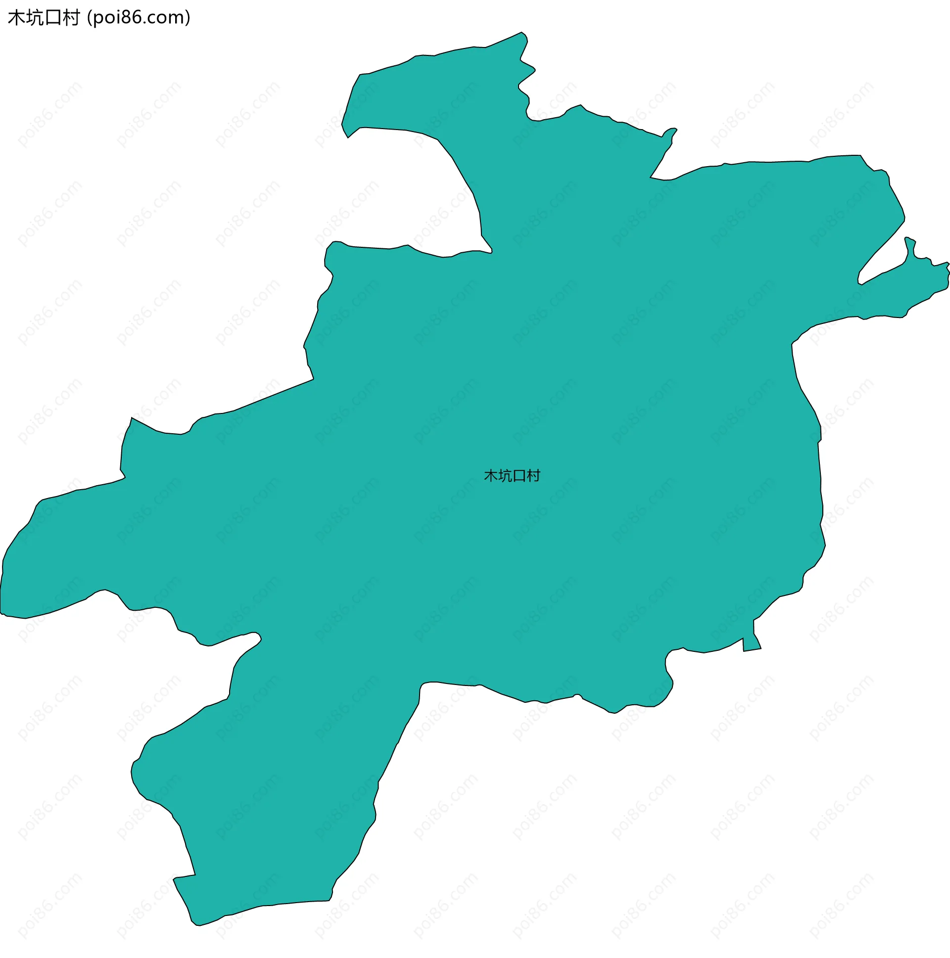 木坑口村边界地图