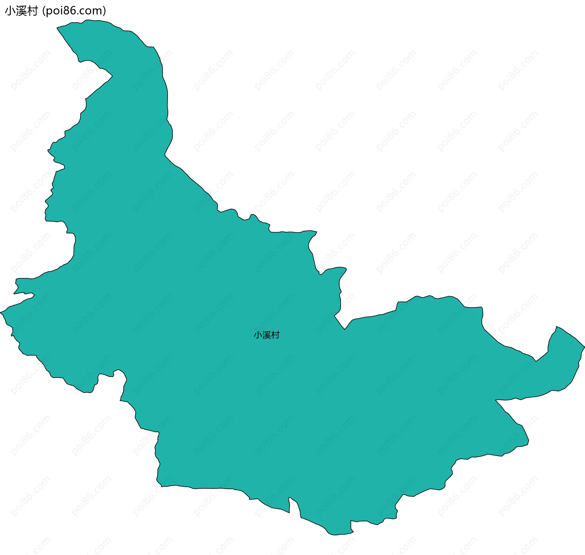 小溪村边界地图