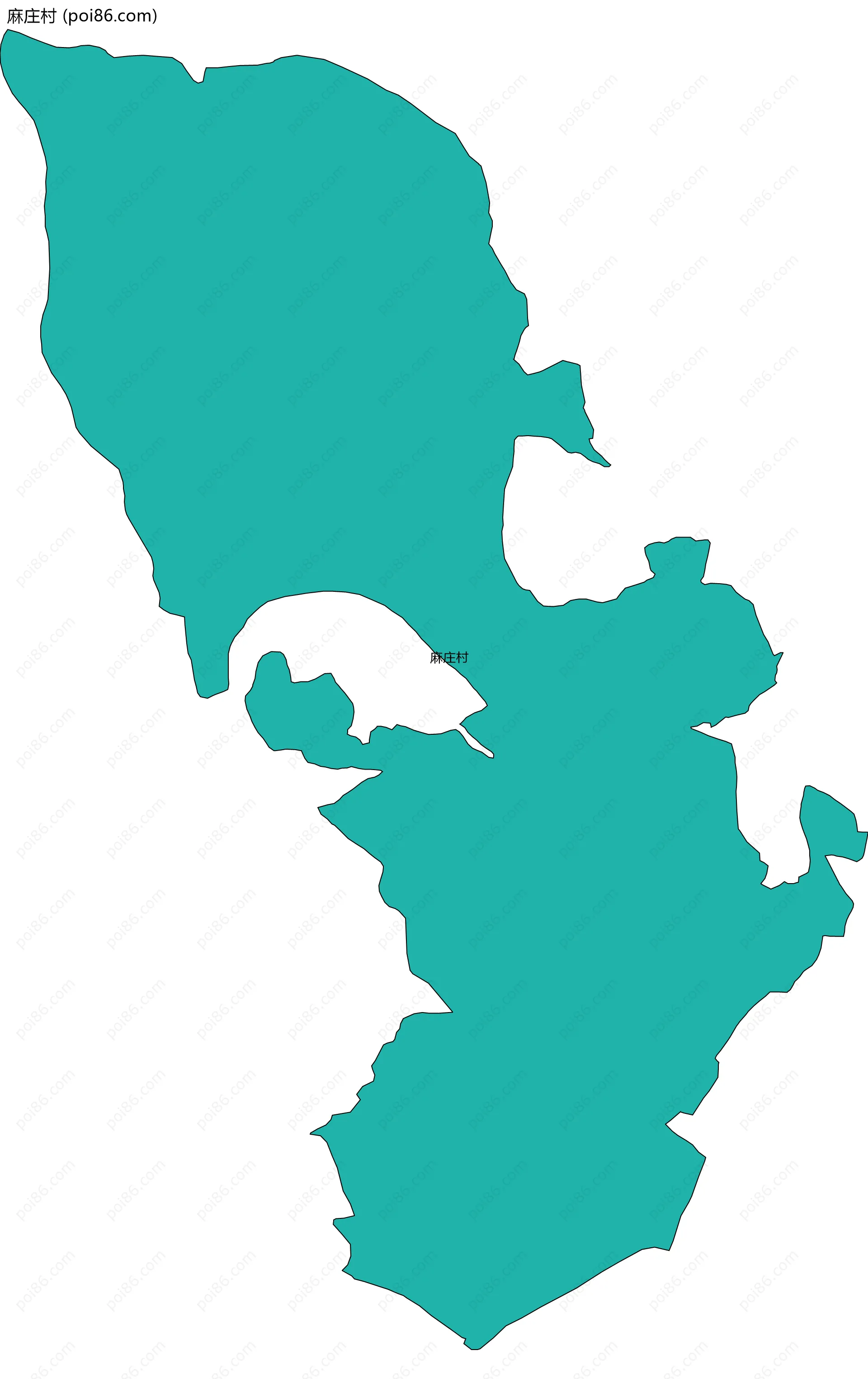 麻庄村边界地图