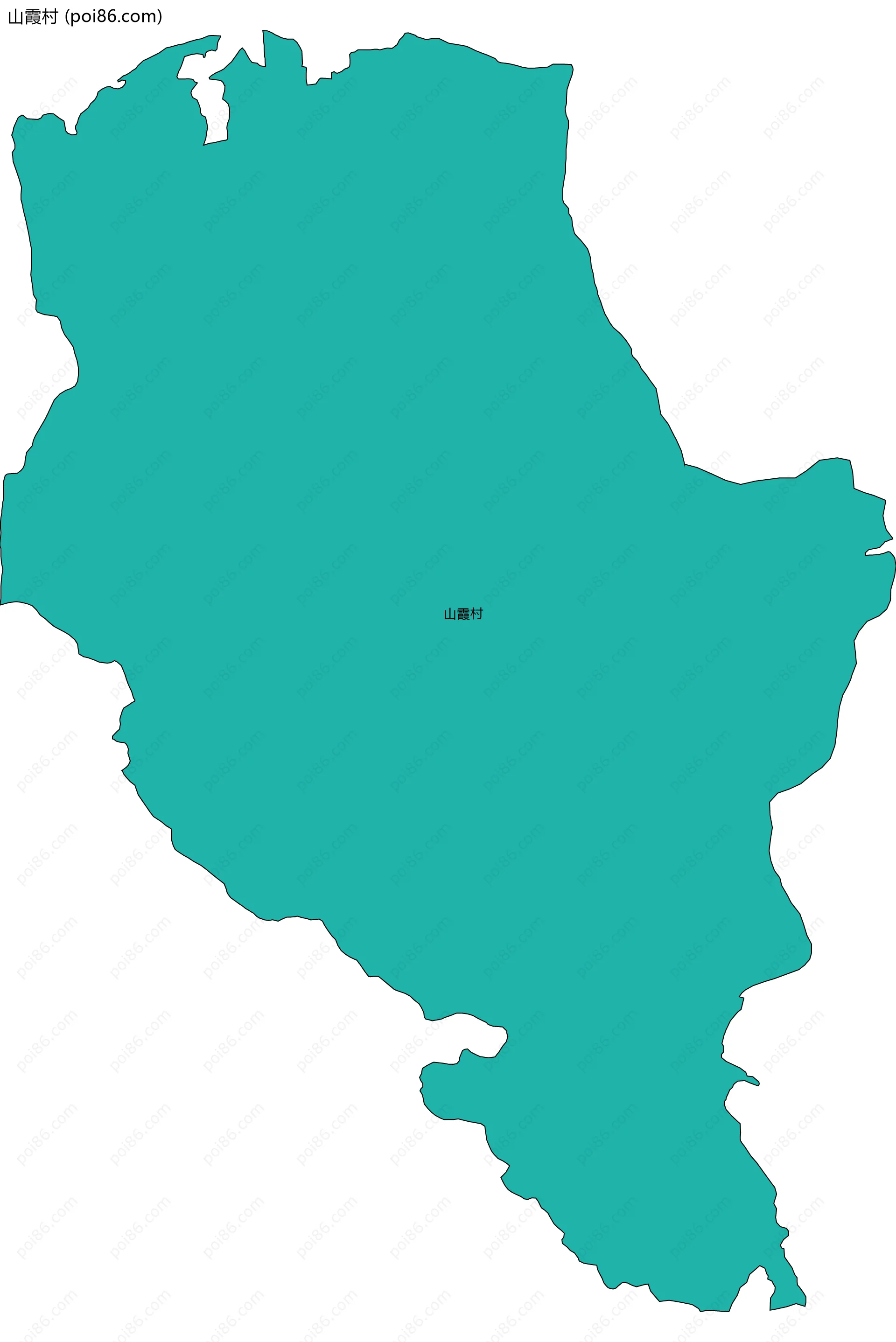 山霞村边界地图