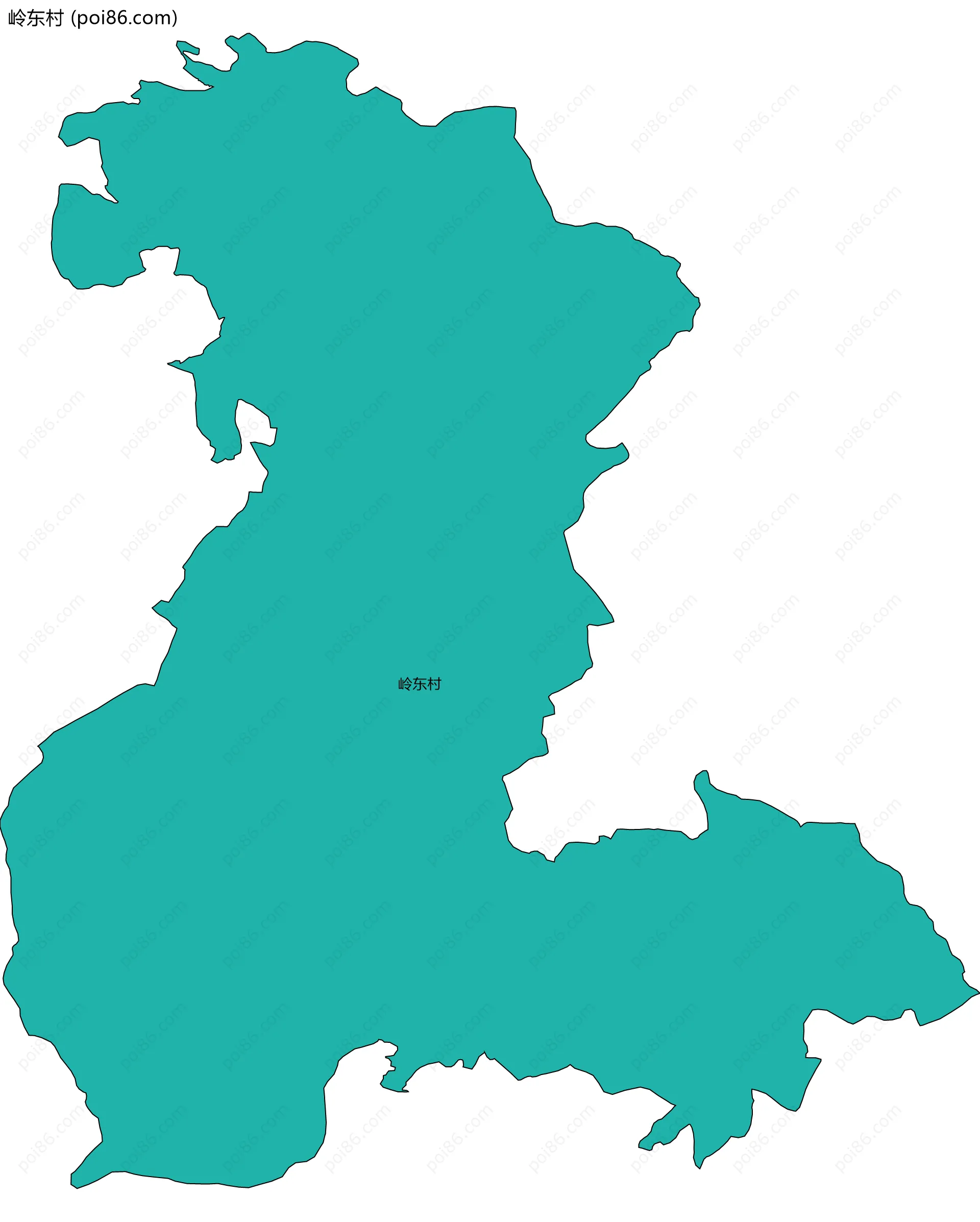 岭东村边界地图