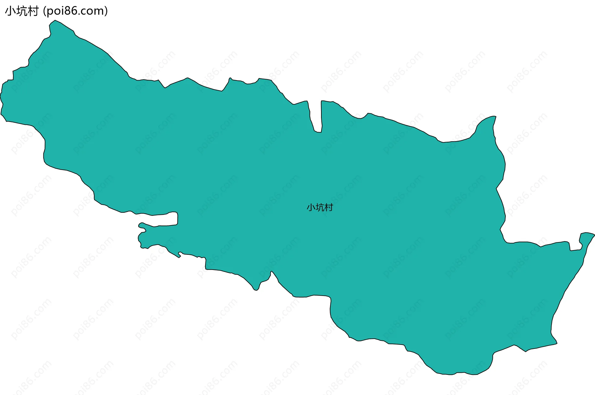 小坑村边界地图