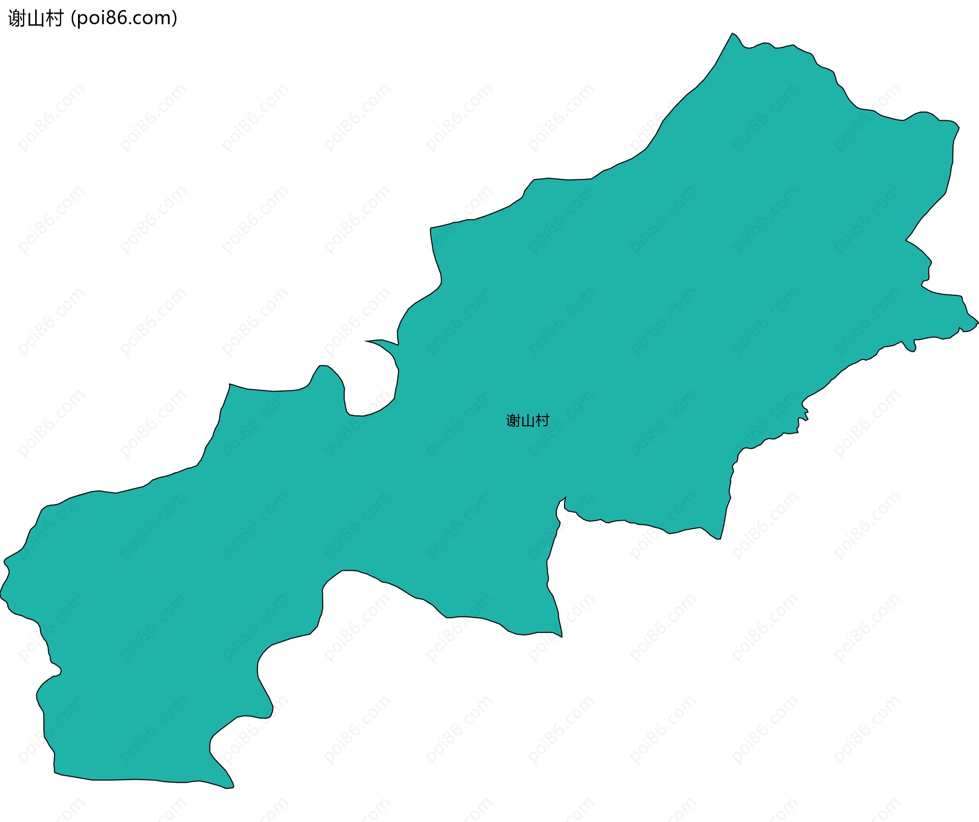 谢山村边界地图