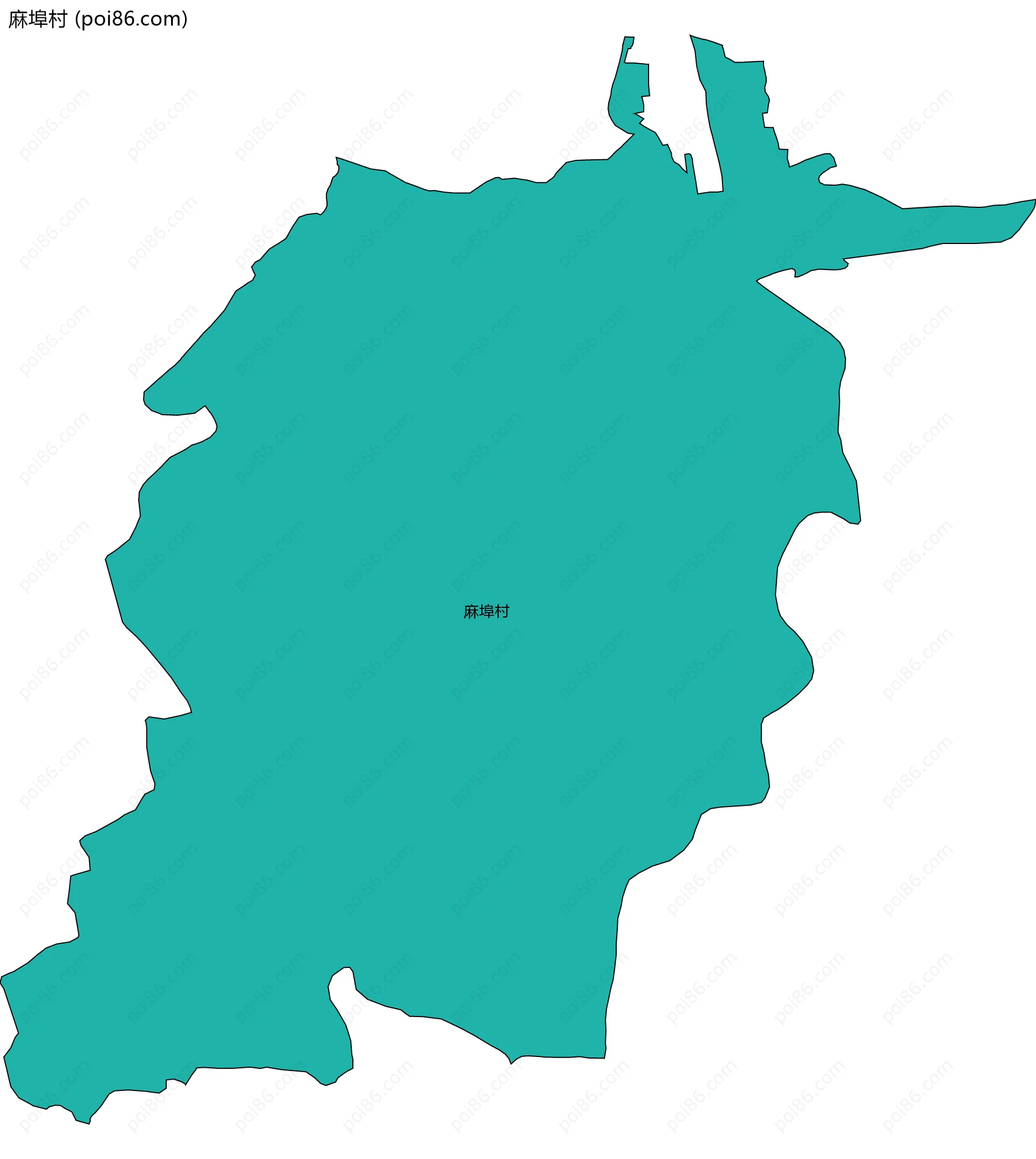 麻埠村边界地图