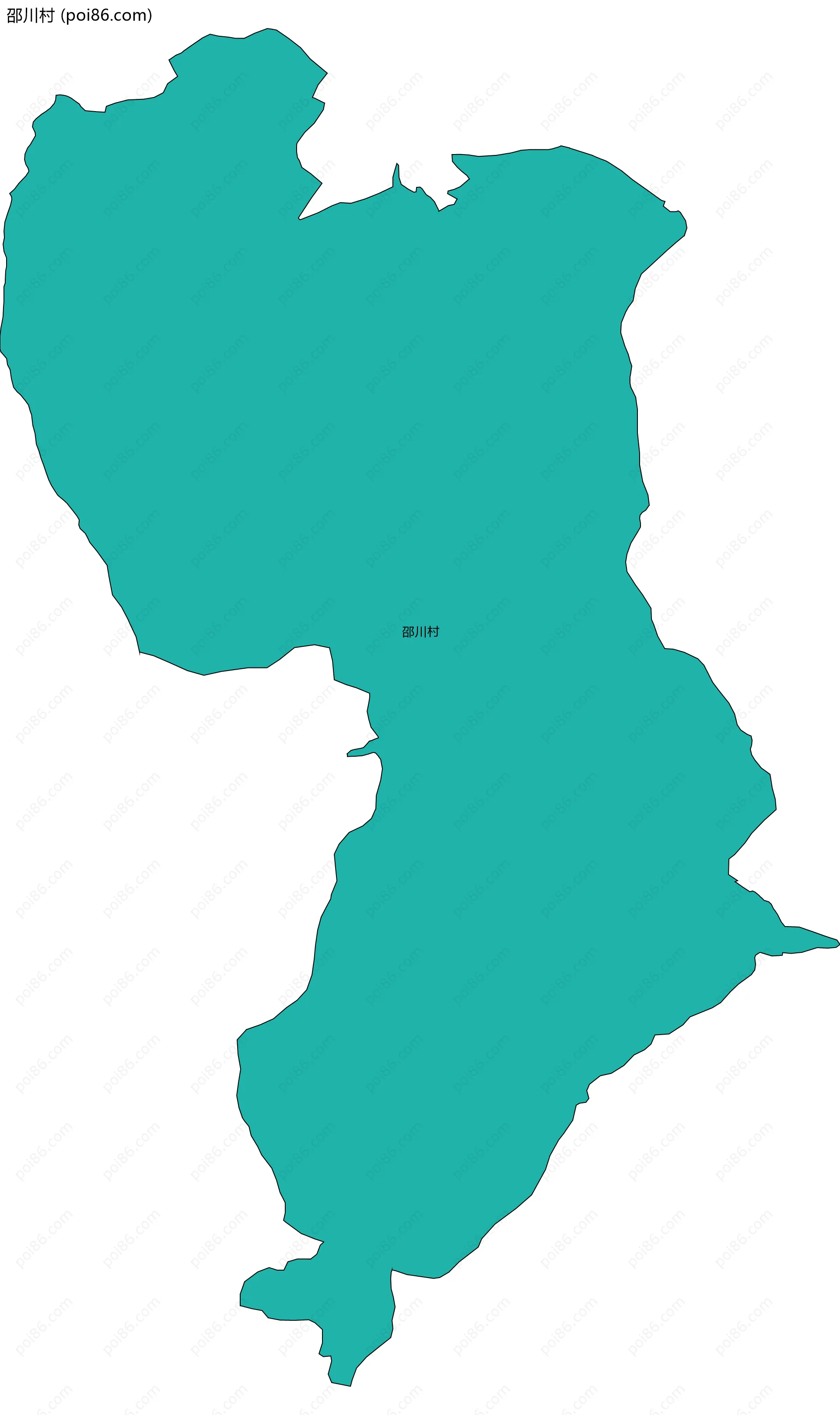 邵川村边界地图