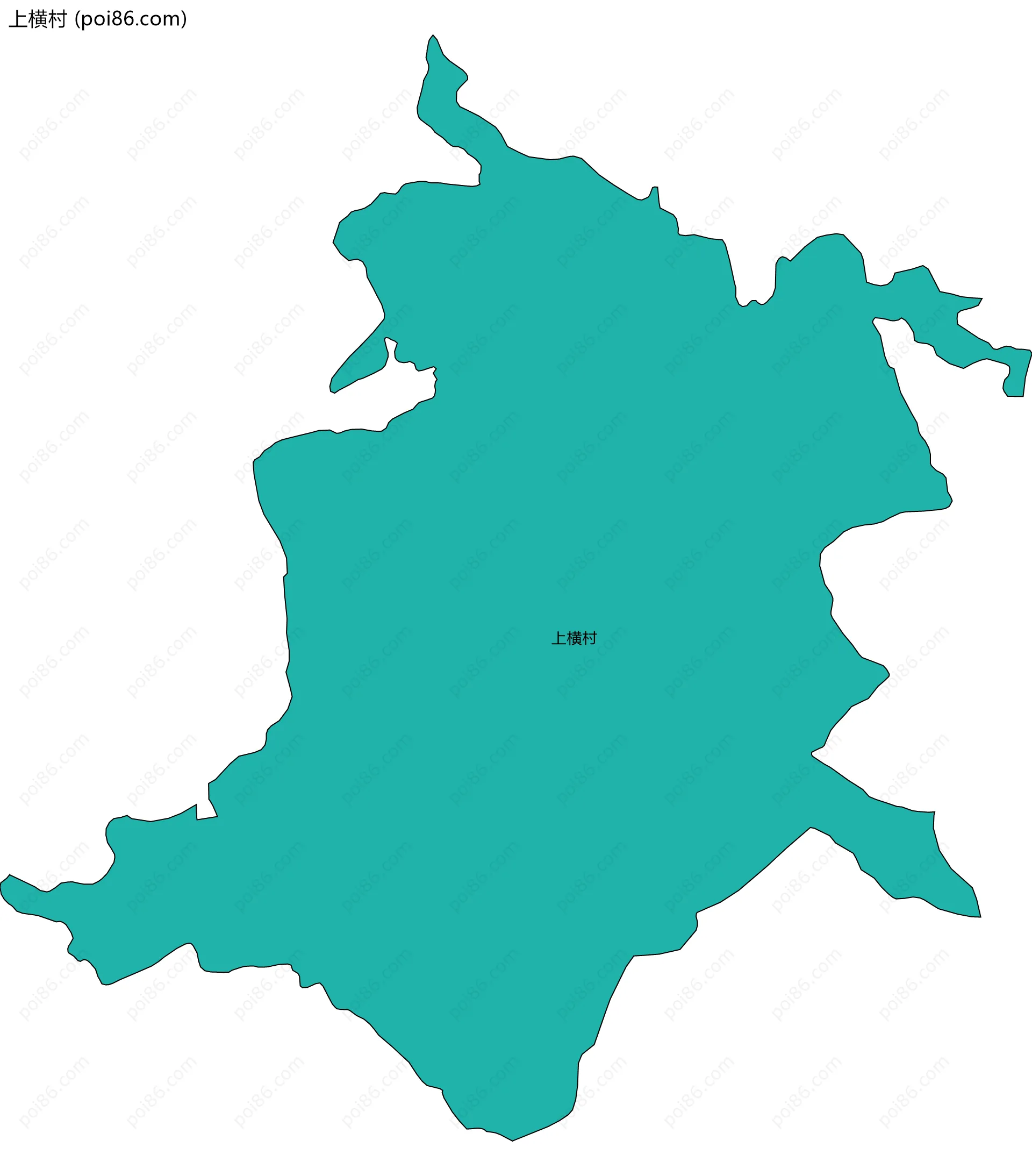 上横村边界地图