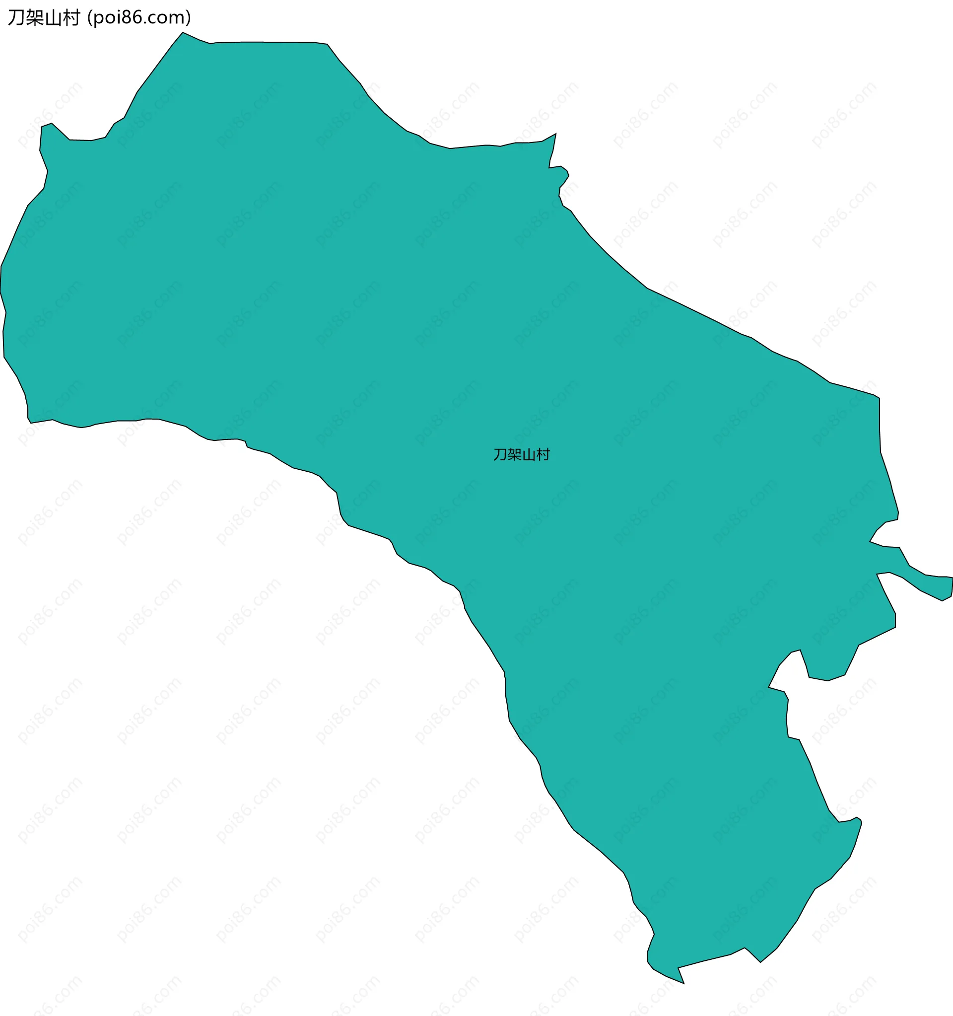刀架山村边界地图