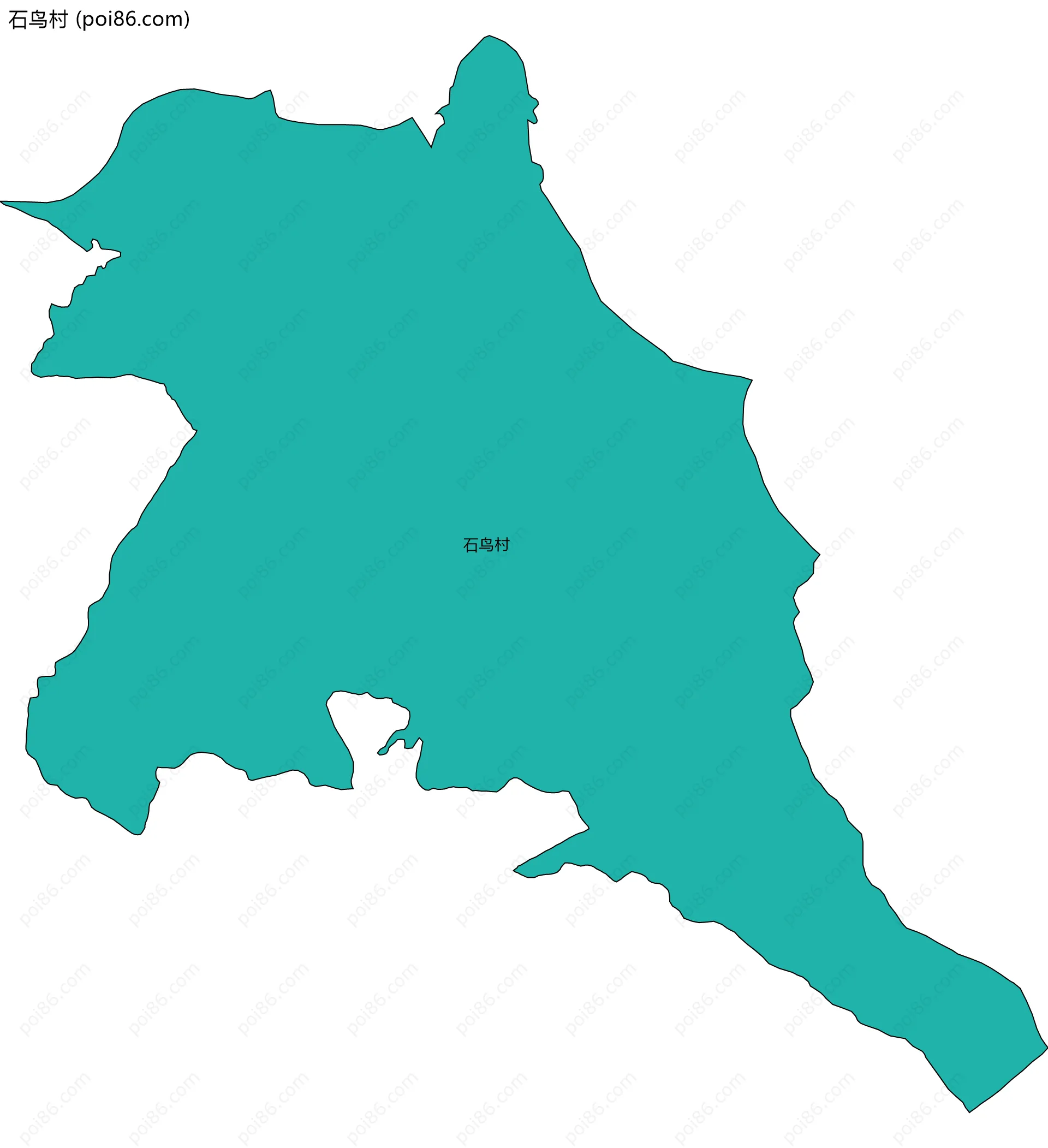 石鸟村边界地图
