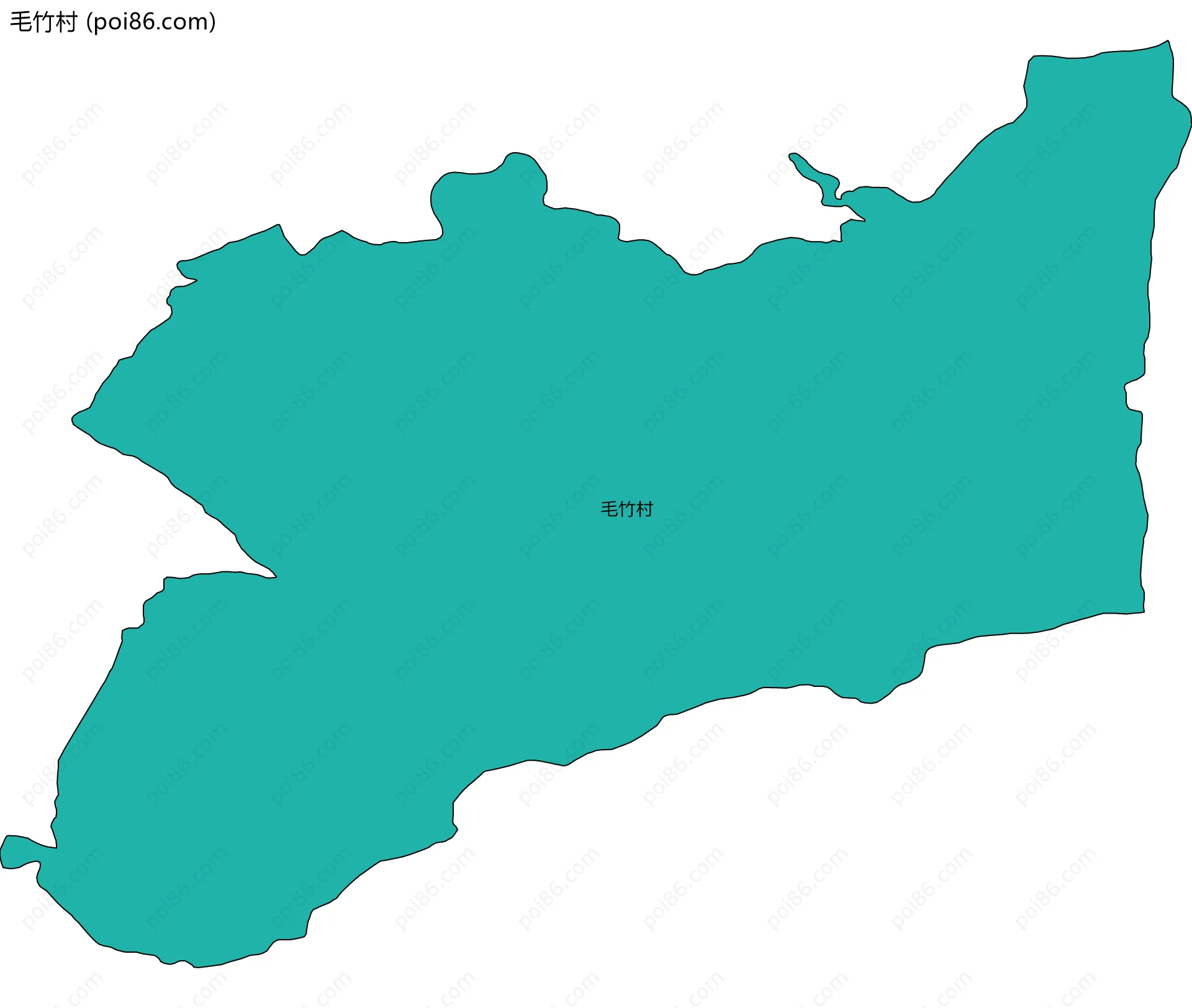 毛竹村边界地图