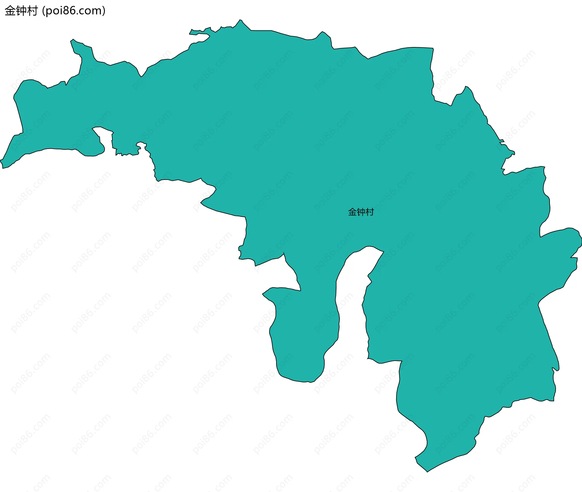 金钟村边界地图