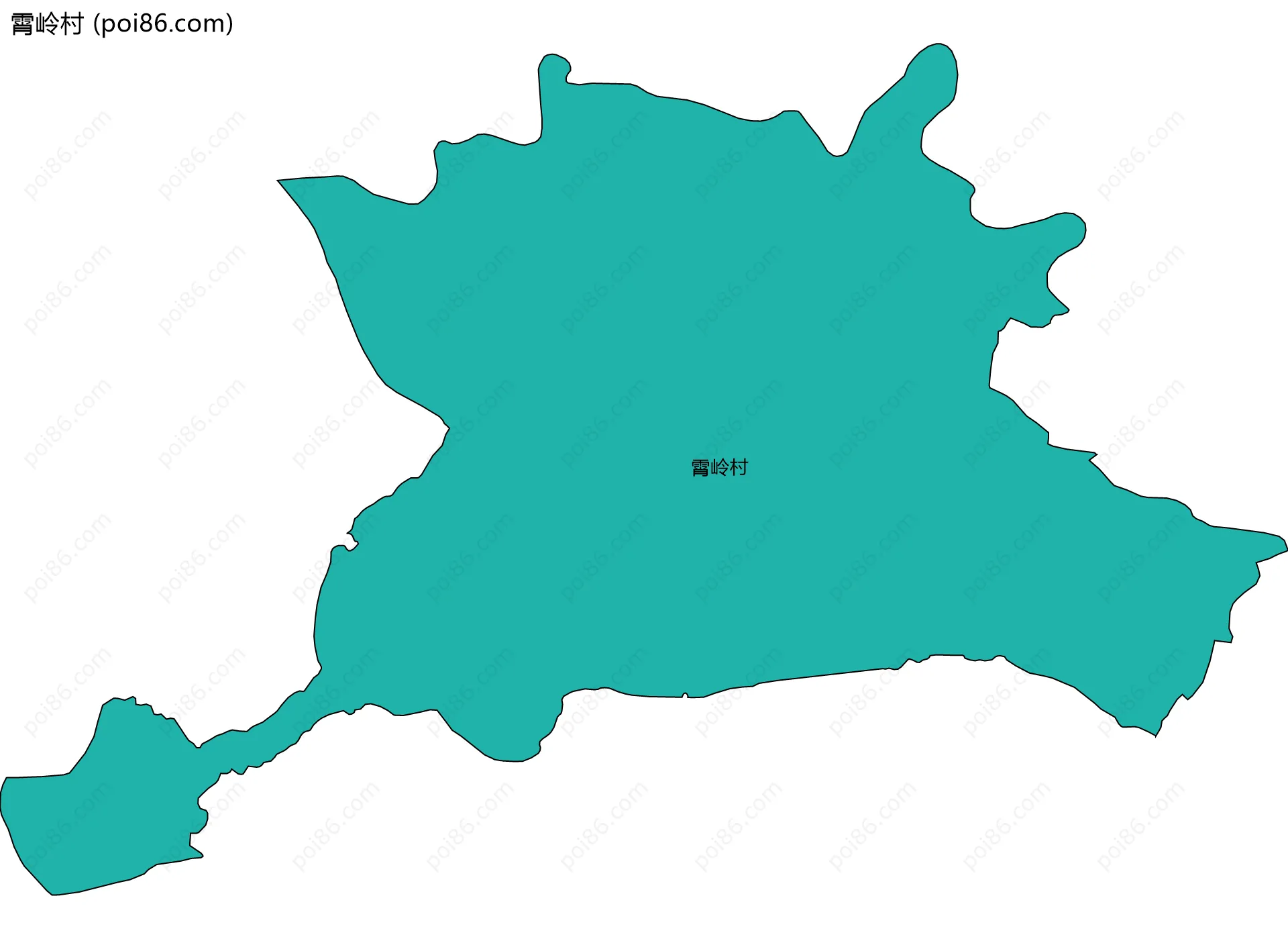 霄岭村边界地图