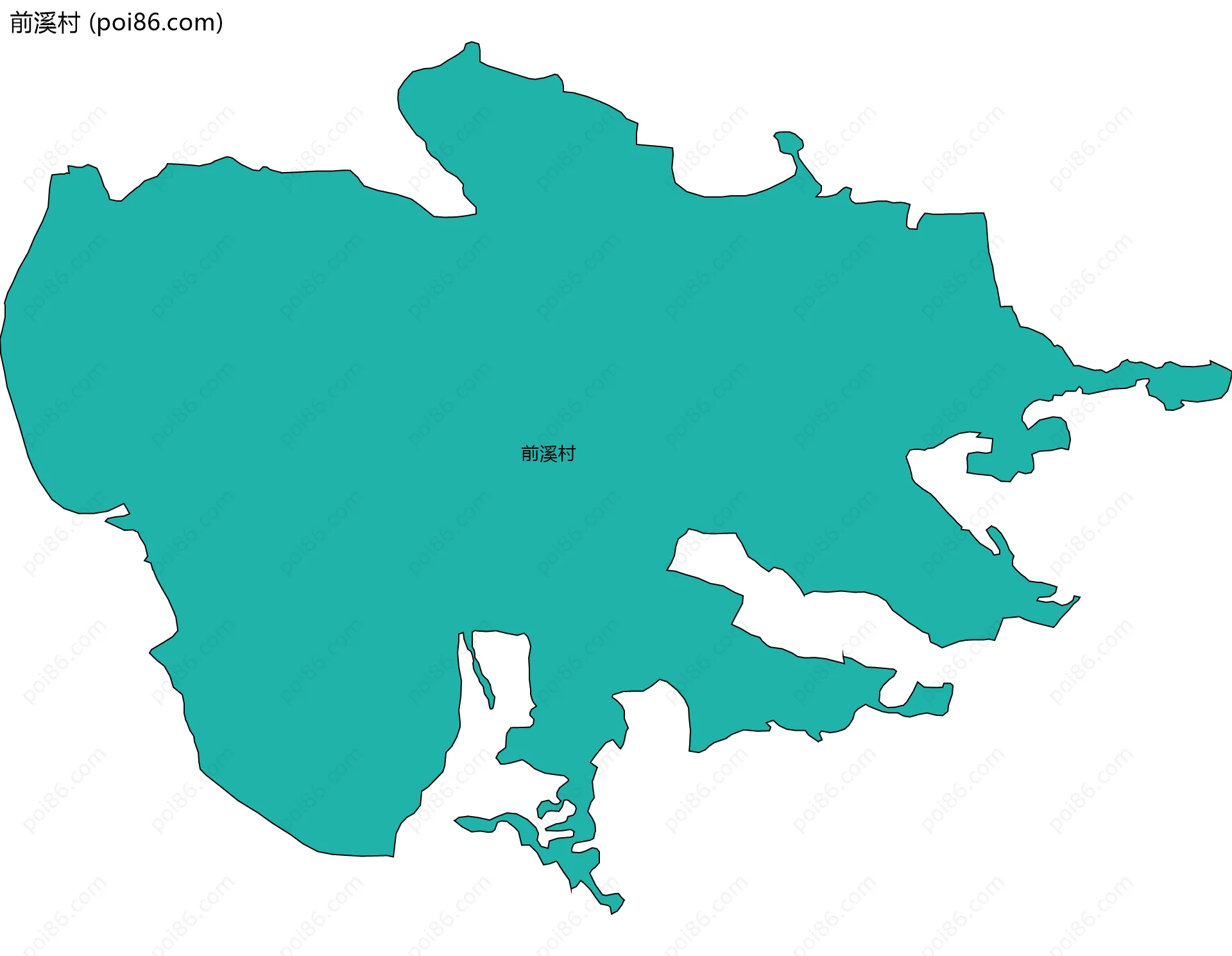 前溪村边界地图