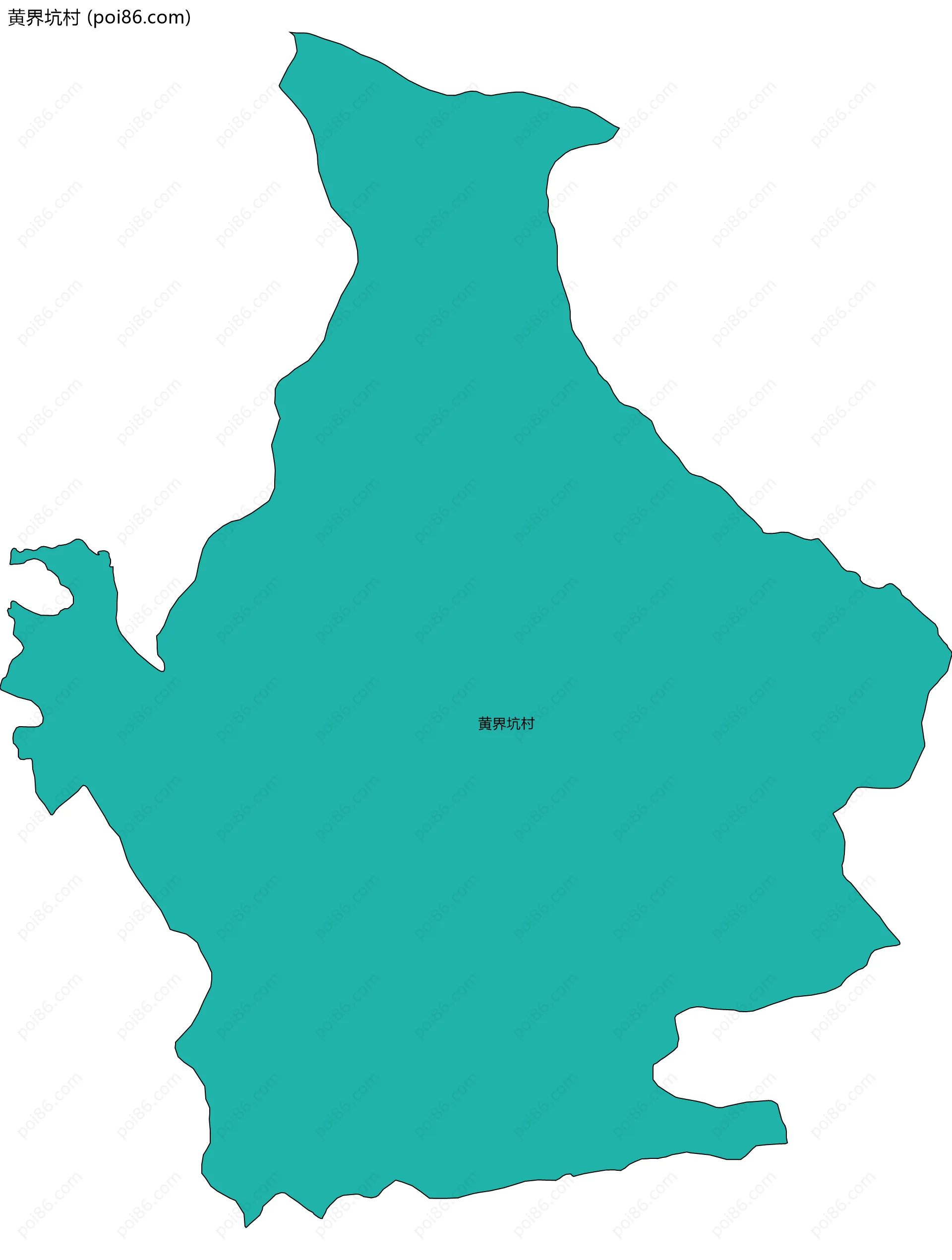 黄界坑村边界地图