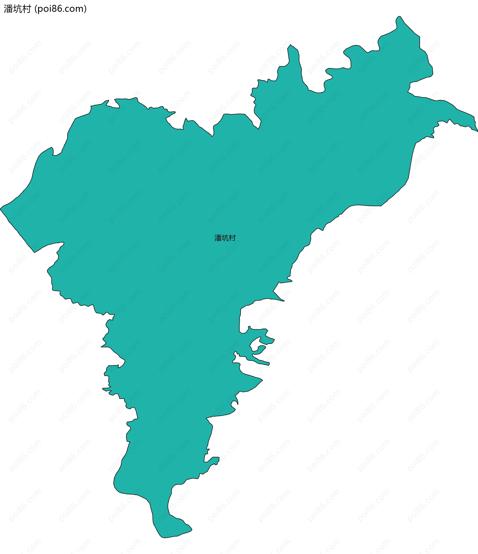 潘坑村边界地图