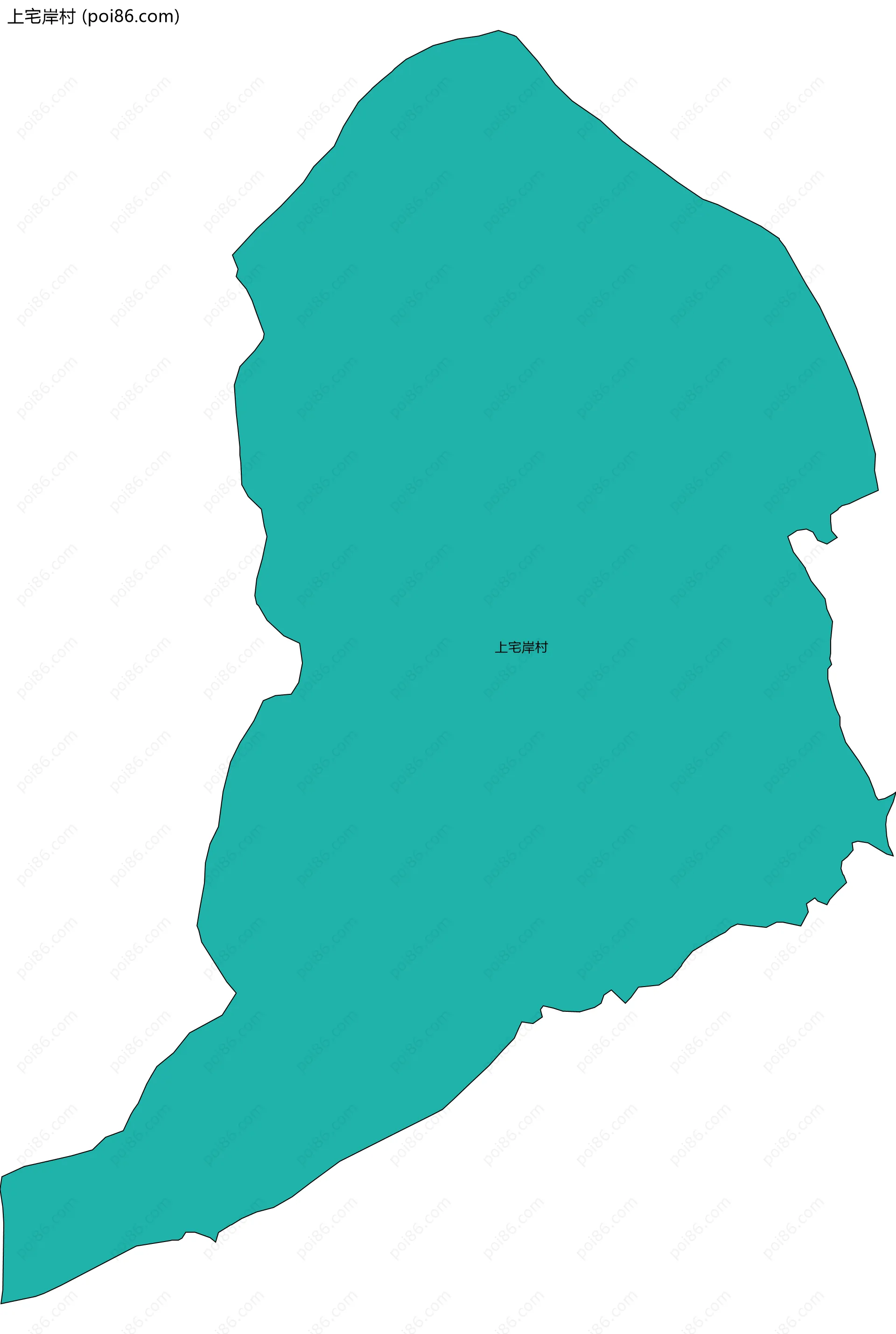 上宅岸村边界地图