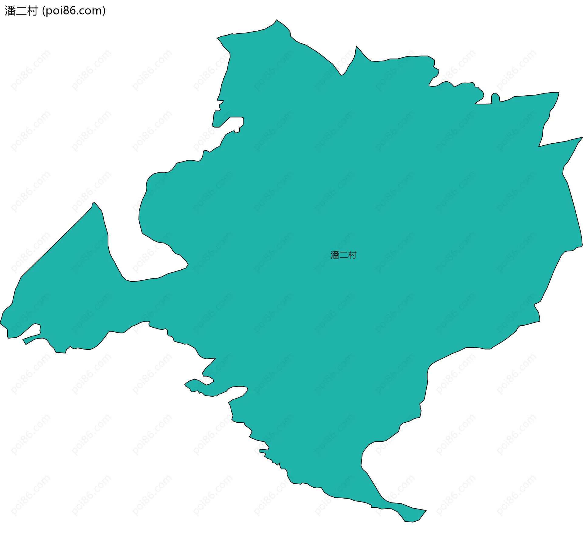 潘二村边界地图