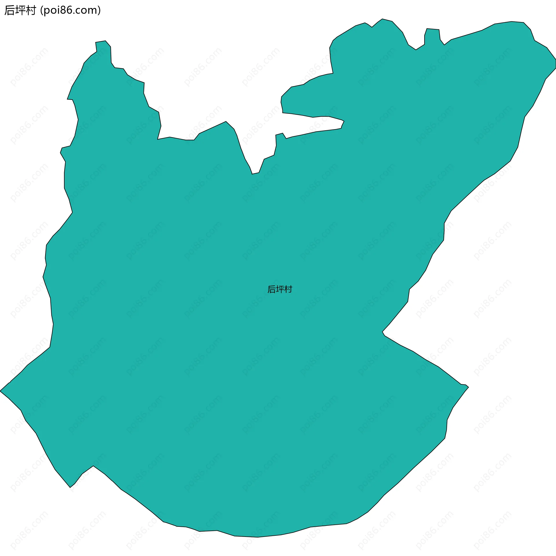 后坪村边界地图