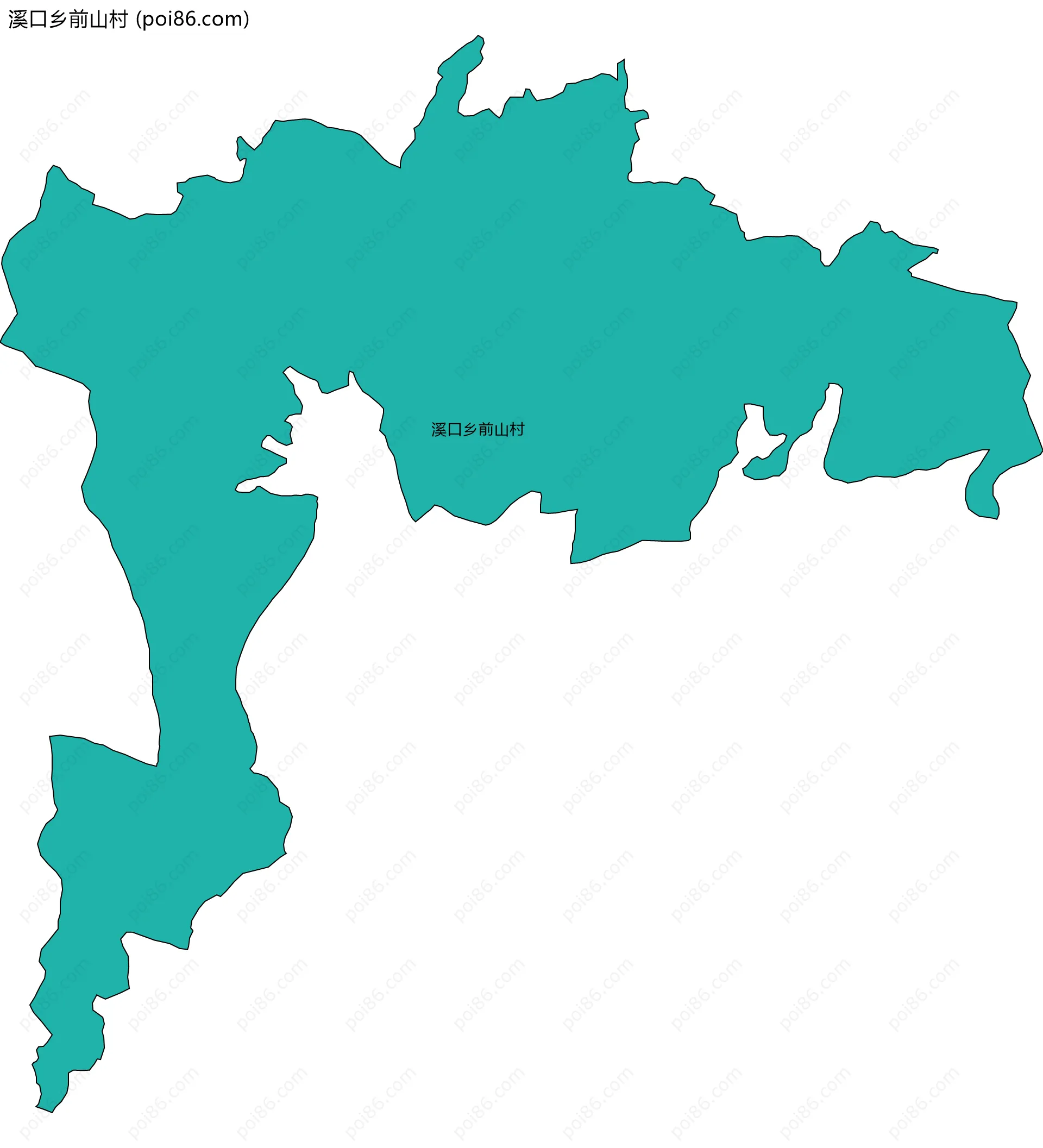 溪口乡前山村边界地图