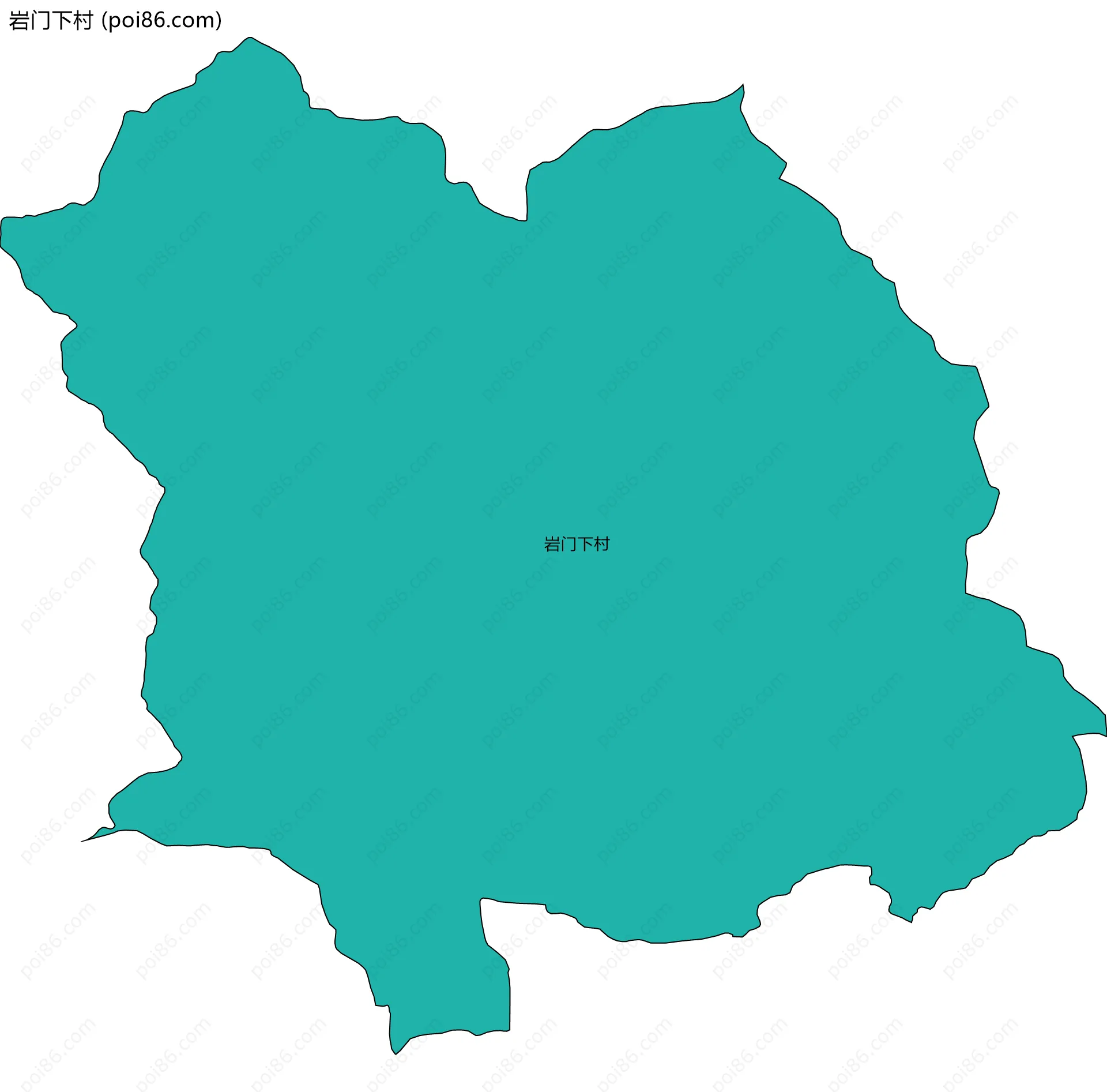 岩门下村边界地图