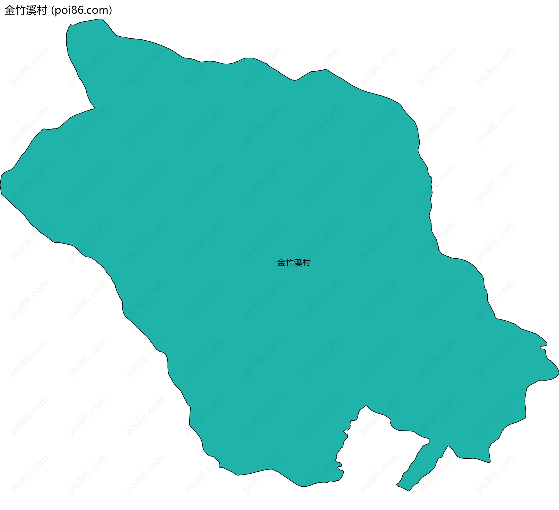 金竹溪村边界地图