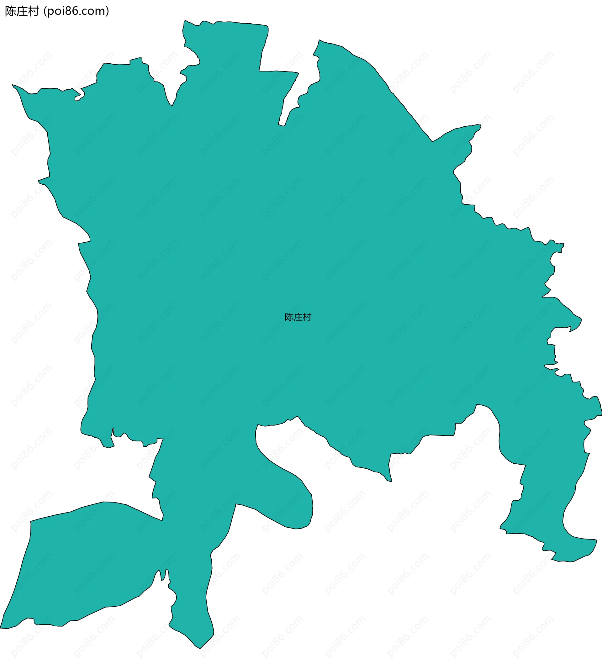 陈庄村边界地图
