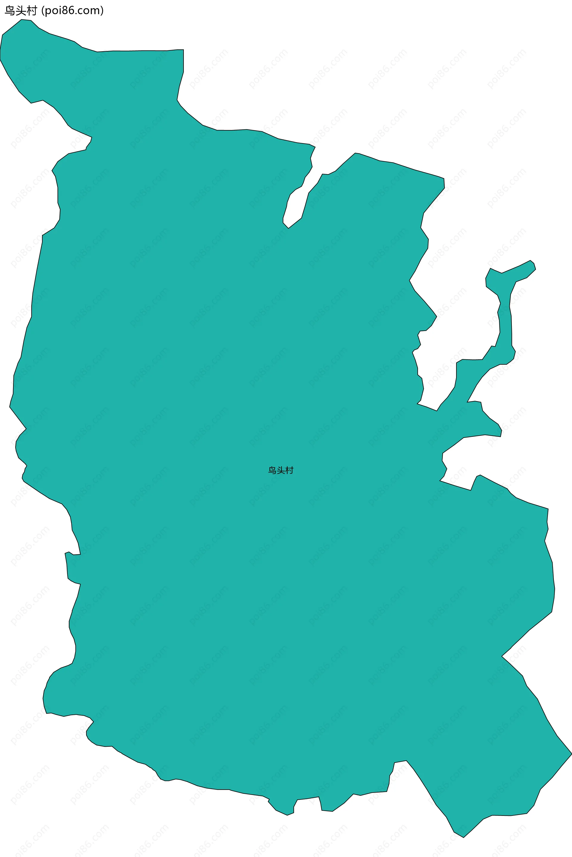 鸟头村边界地图
